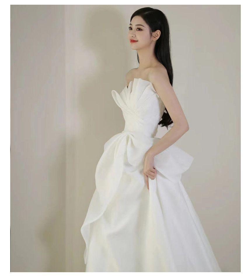Strapless Shirred A-Line Wedding Gown Product Image