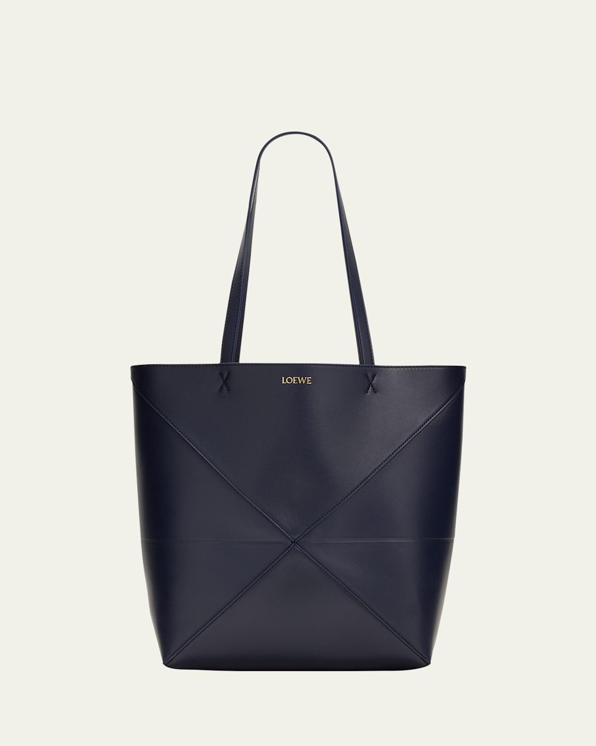 Puzzle Fold Medium Tote Bag in Shiny Leather Product Image