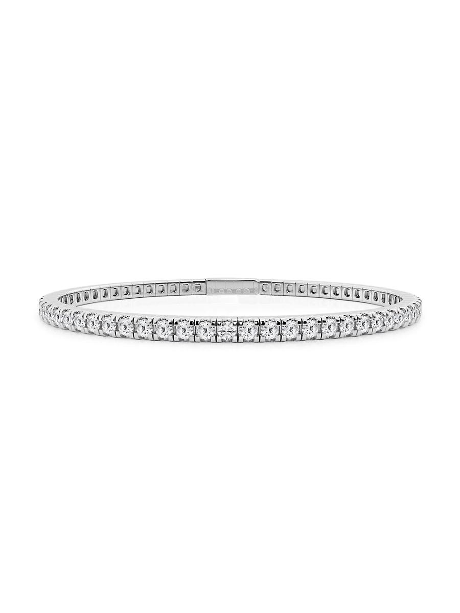 Womens 14K White Gold & Prong-Set Natural Diamond Tennis Bracelet/2.00-5.00 TCW Product Image