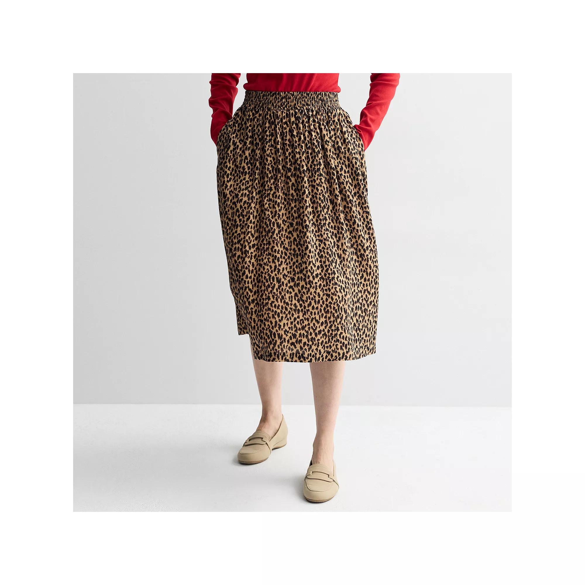 Women's Croft & Barrow® Elastic Waist Midi Skirt,  Product Image