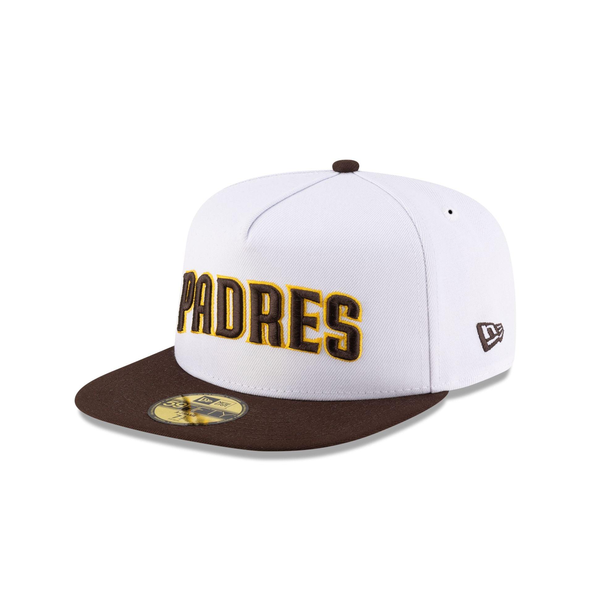 Just Caps League Sidepatch Optic White San Diego Padres 59FIFTY A-Frame Fitted Hat Male Product Image