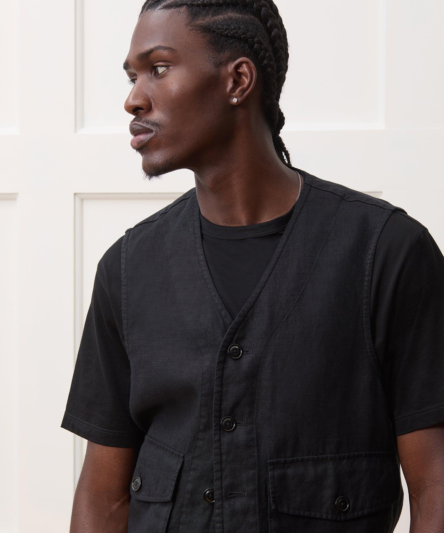 Linen Utility Vest Product Image