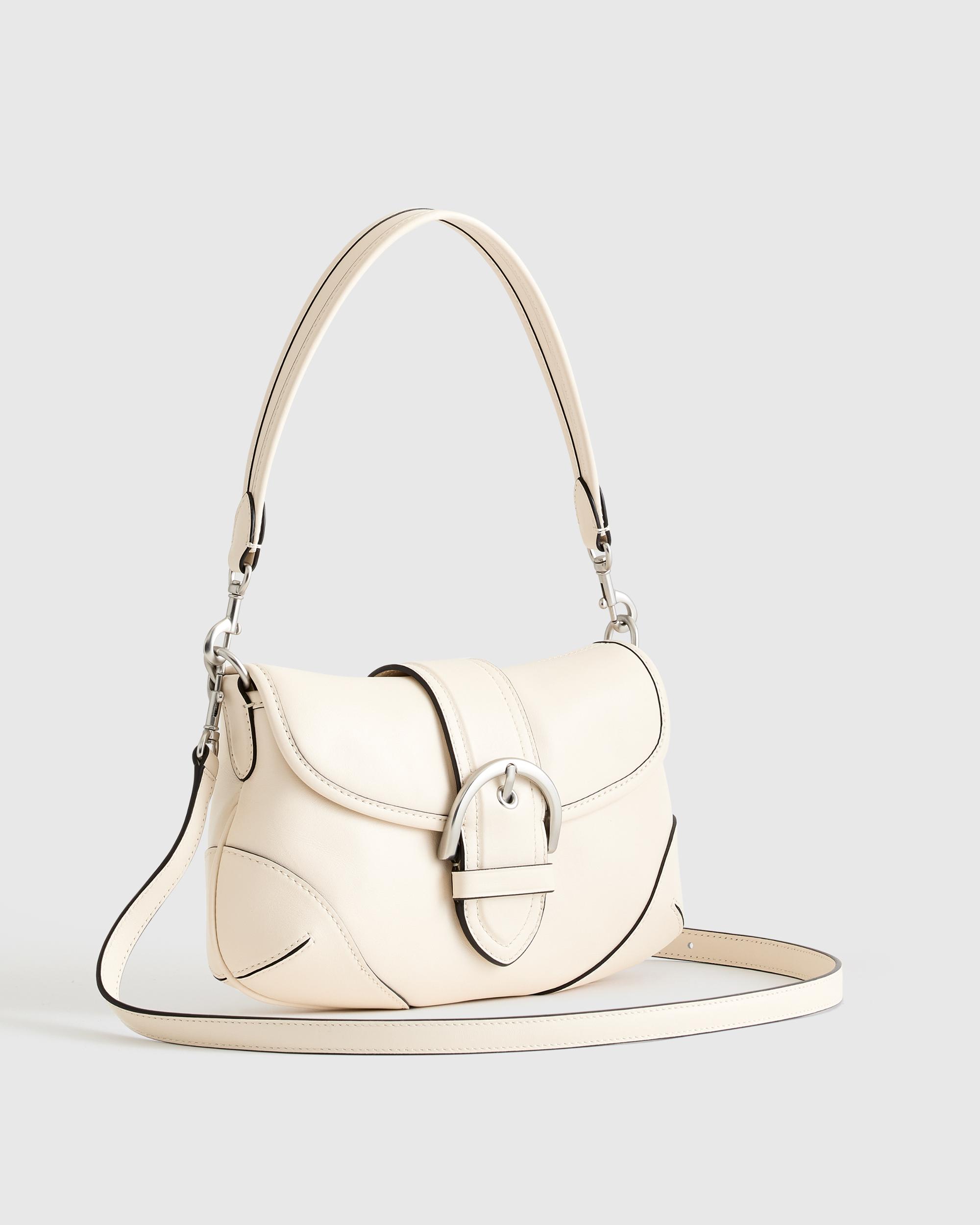 Quince | Women's Italian Leather Buckle Detail Shoulder Bag Product Image