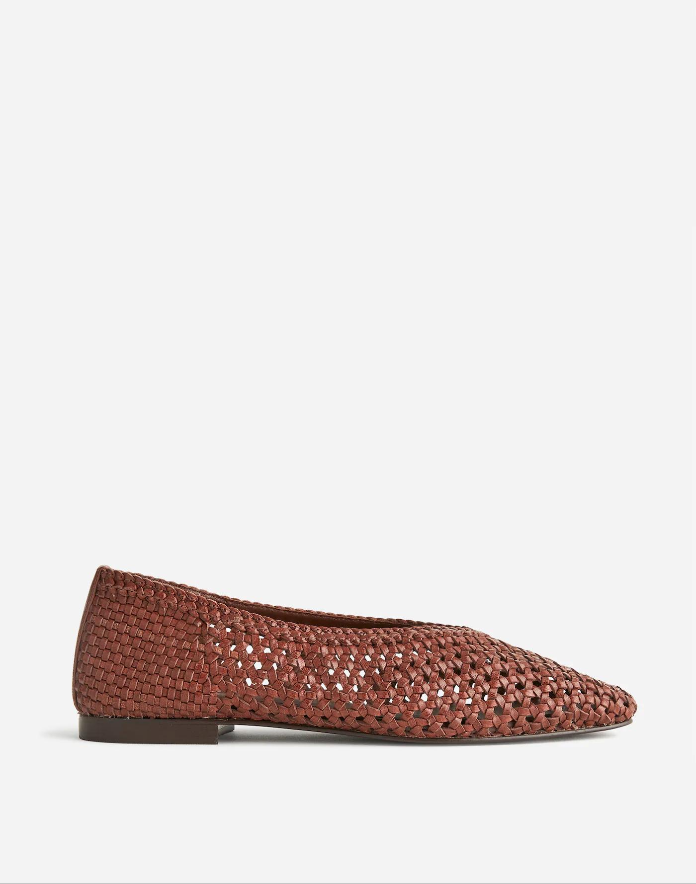 The Mylie Ballet Flat in Handwoven Leather Product Image