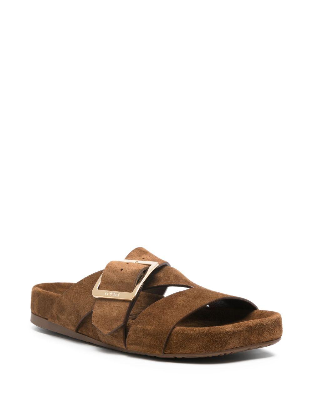 Ease Buckle suede sandals Product Image