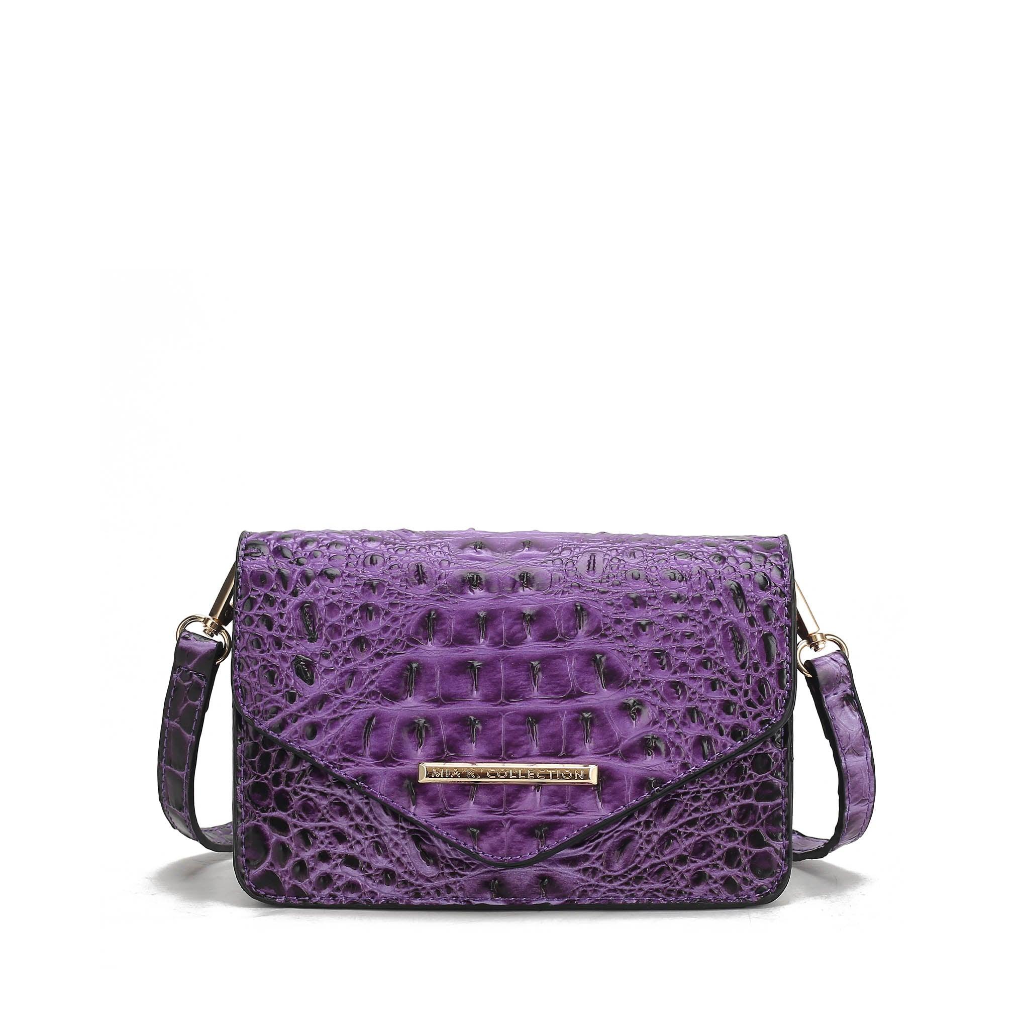 MKF Collection Women's Vanta Solid Croc Saddle Bag Female Product Image