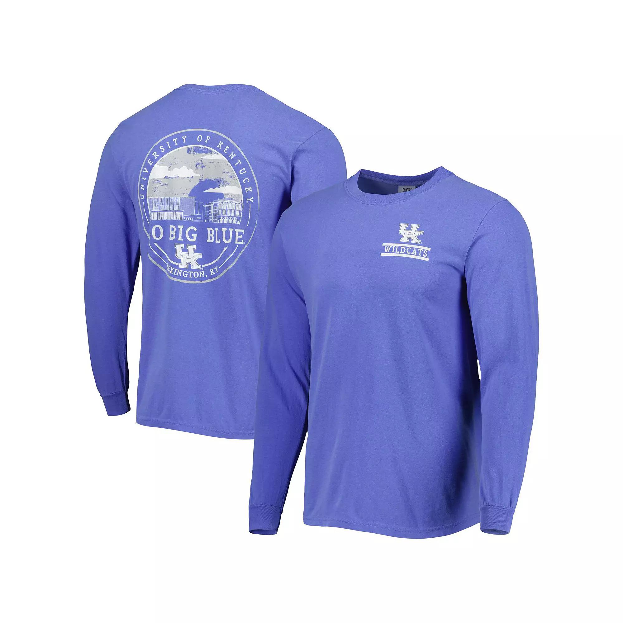 Mens Royal Kentucky Wildcats Circle Campus Scene Long Sleeve T-Shirt Product Image