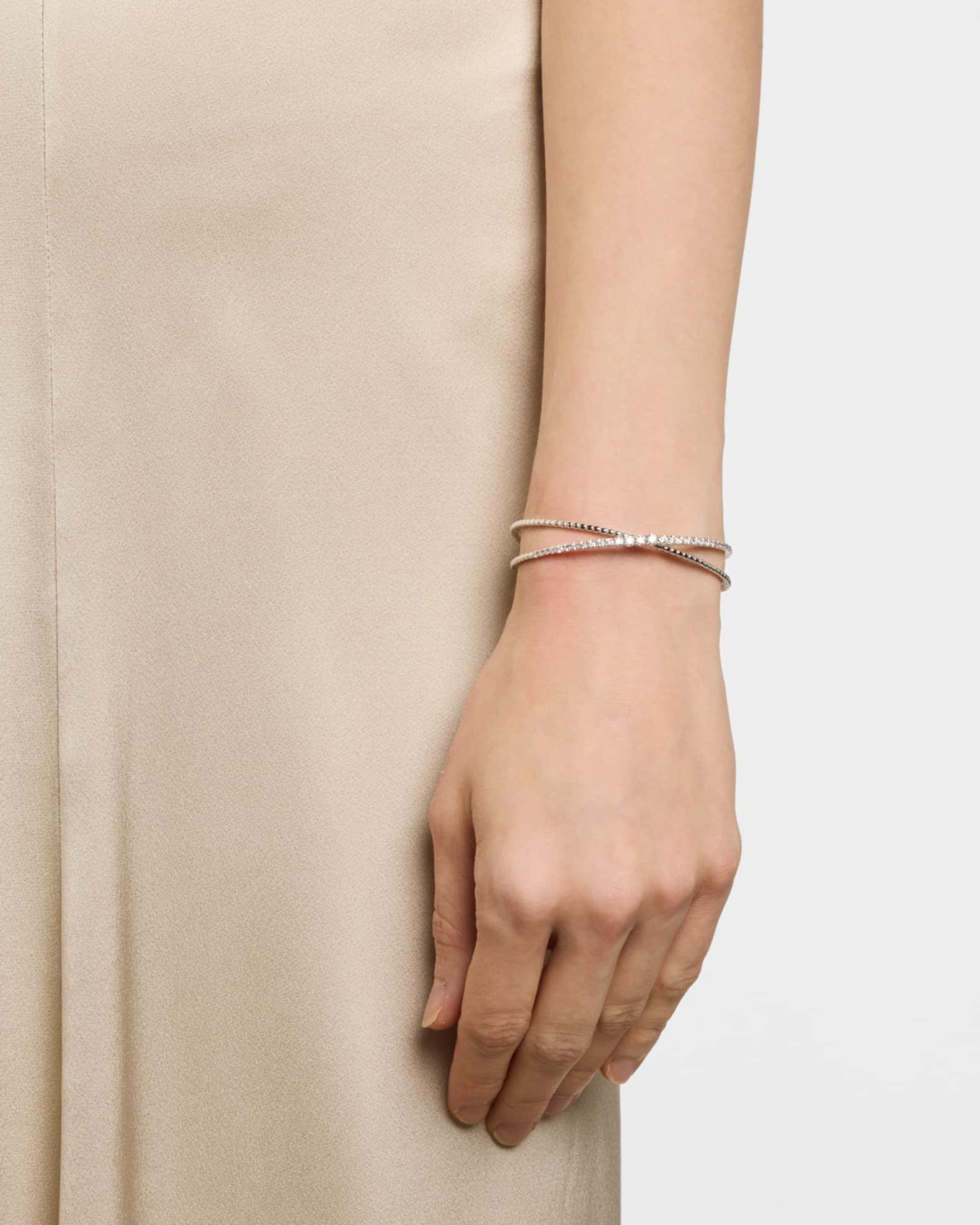 18K White Gold Diamond Bangle Bracelet  Product Image