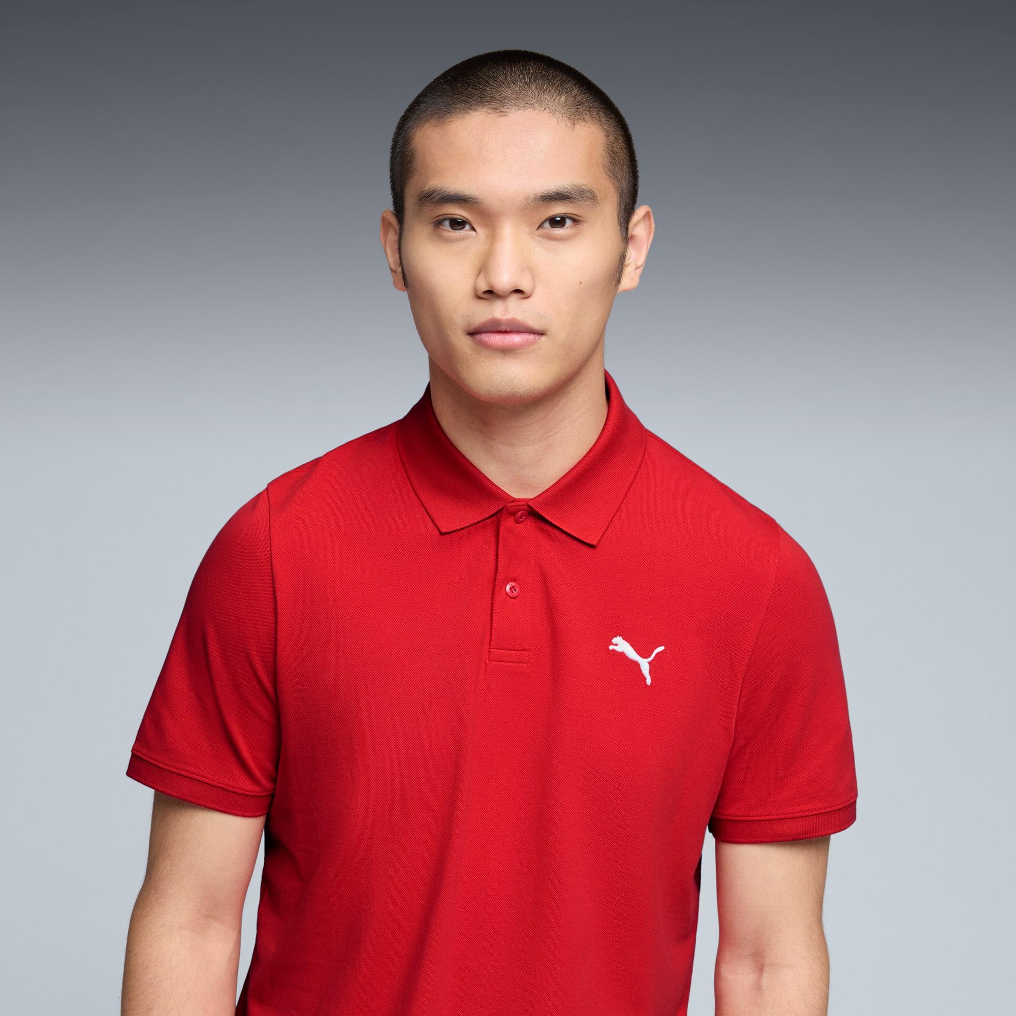 Essentials Small PUMA Logo Pique Polo US Men Product Image