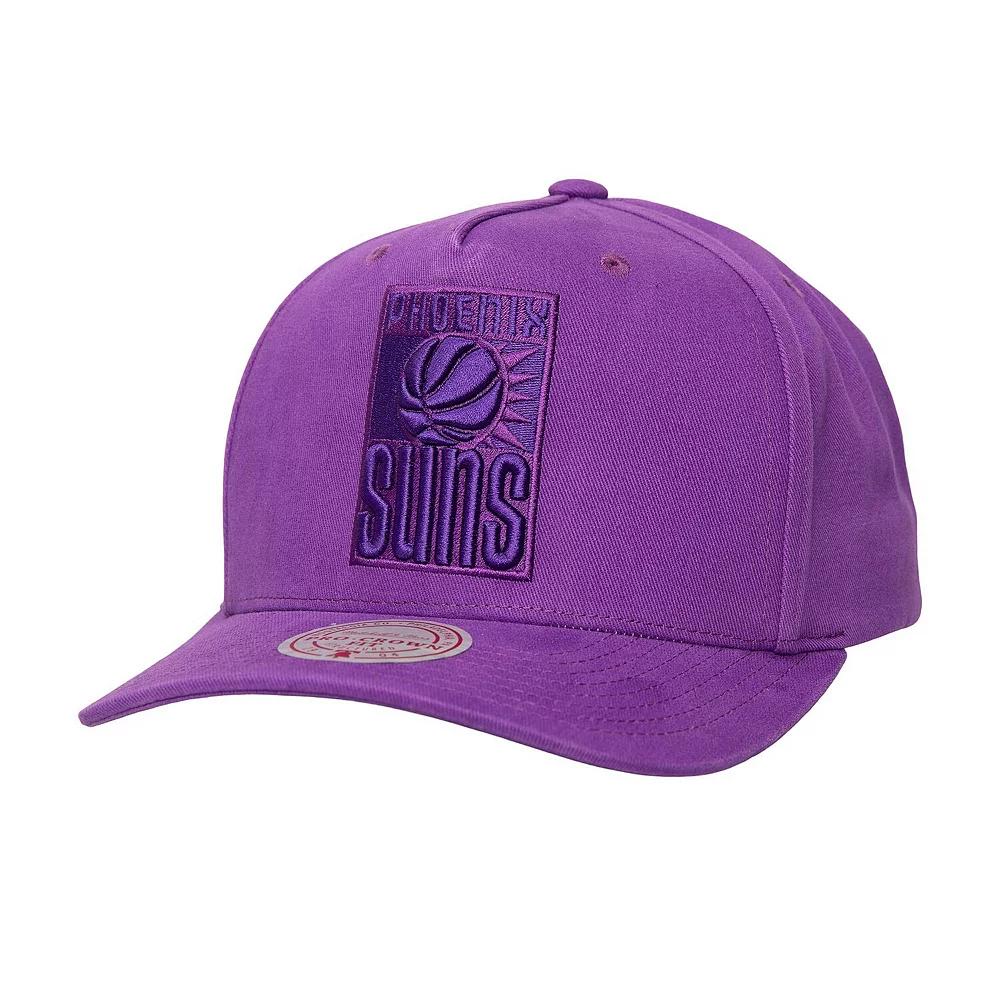 Men's Mitchell & Ness Purple Phoenix Suns Washed Out Tonal Logo Snapback Hat, Phx Purple Product Image