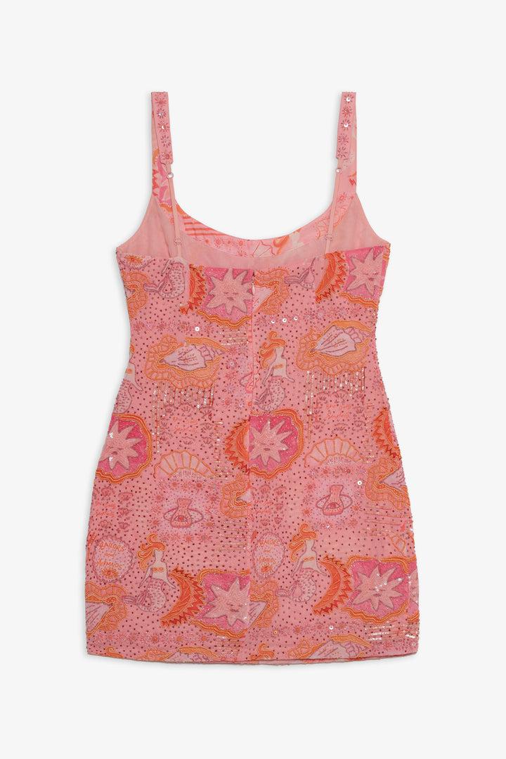 Tide Pool Mini Dress — Apricot Product Image
