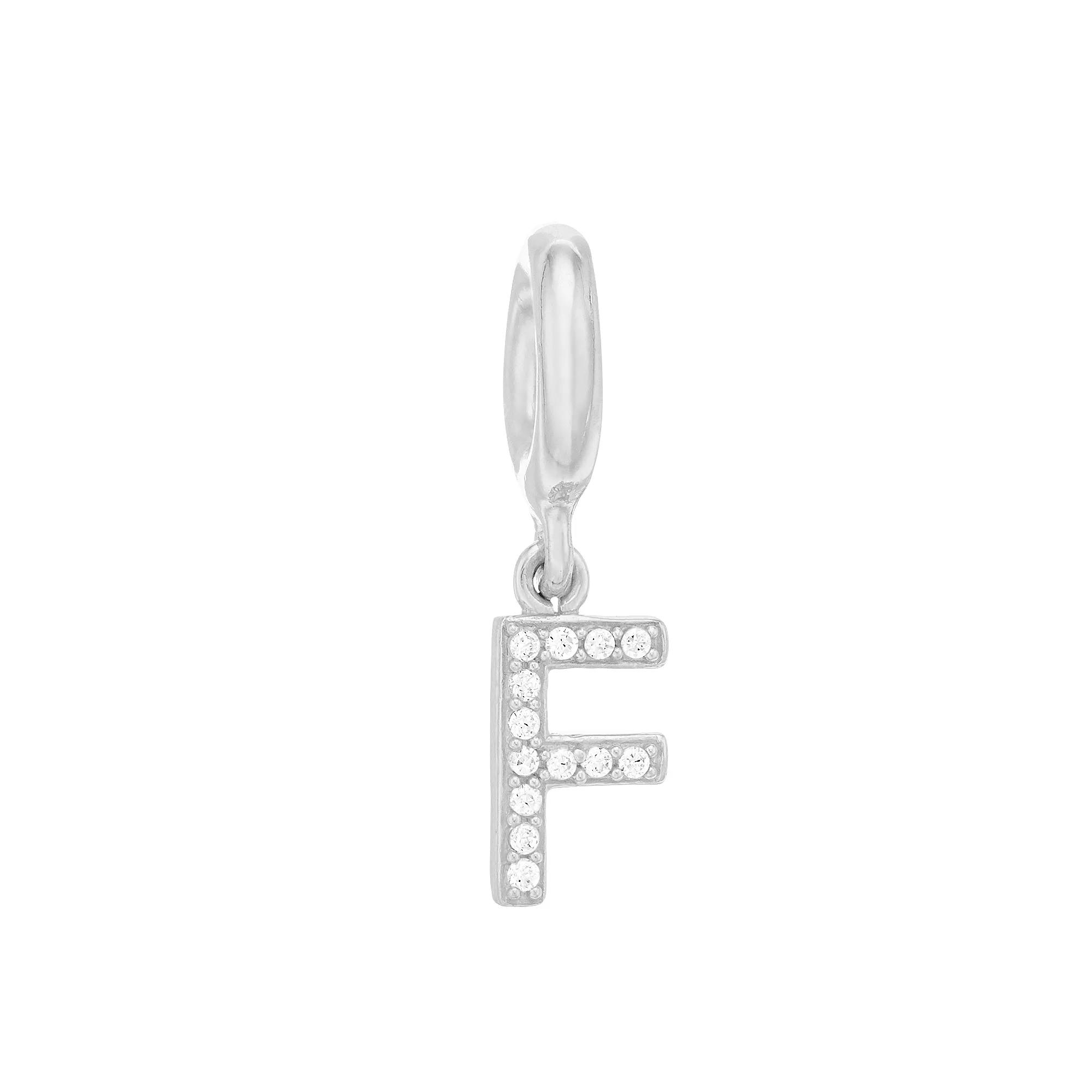SIRI USA by TJM Sterling Silver Cubic Zirconia Initial Charm, Women's Product Image