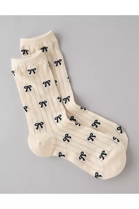 AE Pointelle Crew Socks Womens Product Image