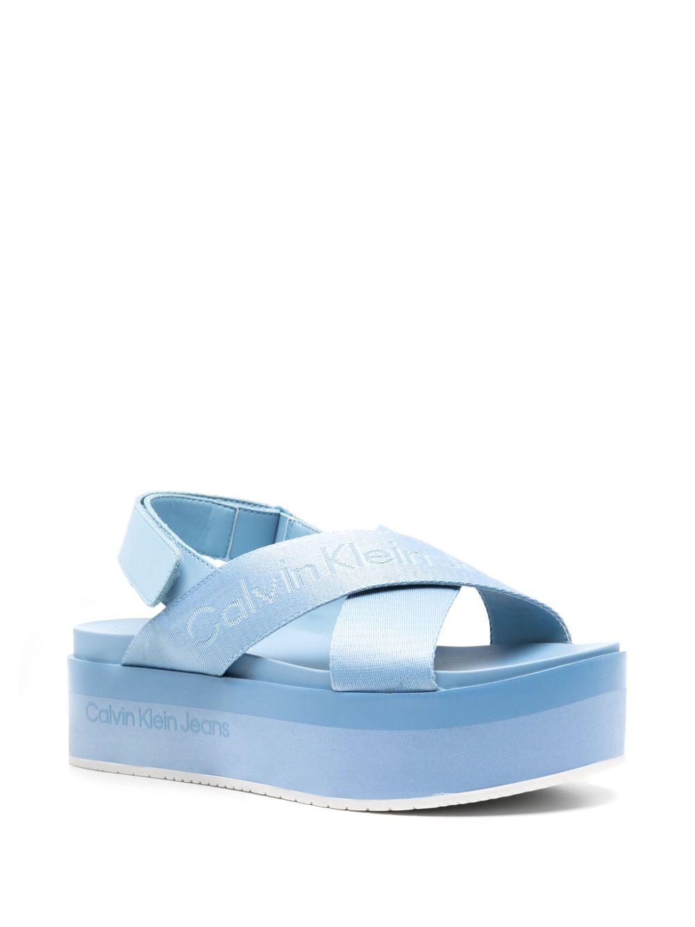 55mm logo-jacquard flatform sandals Product Image