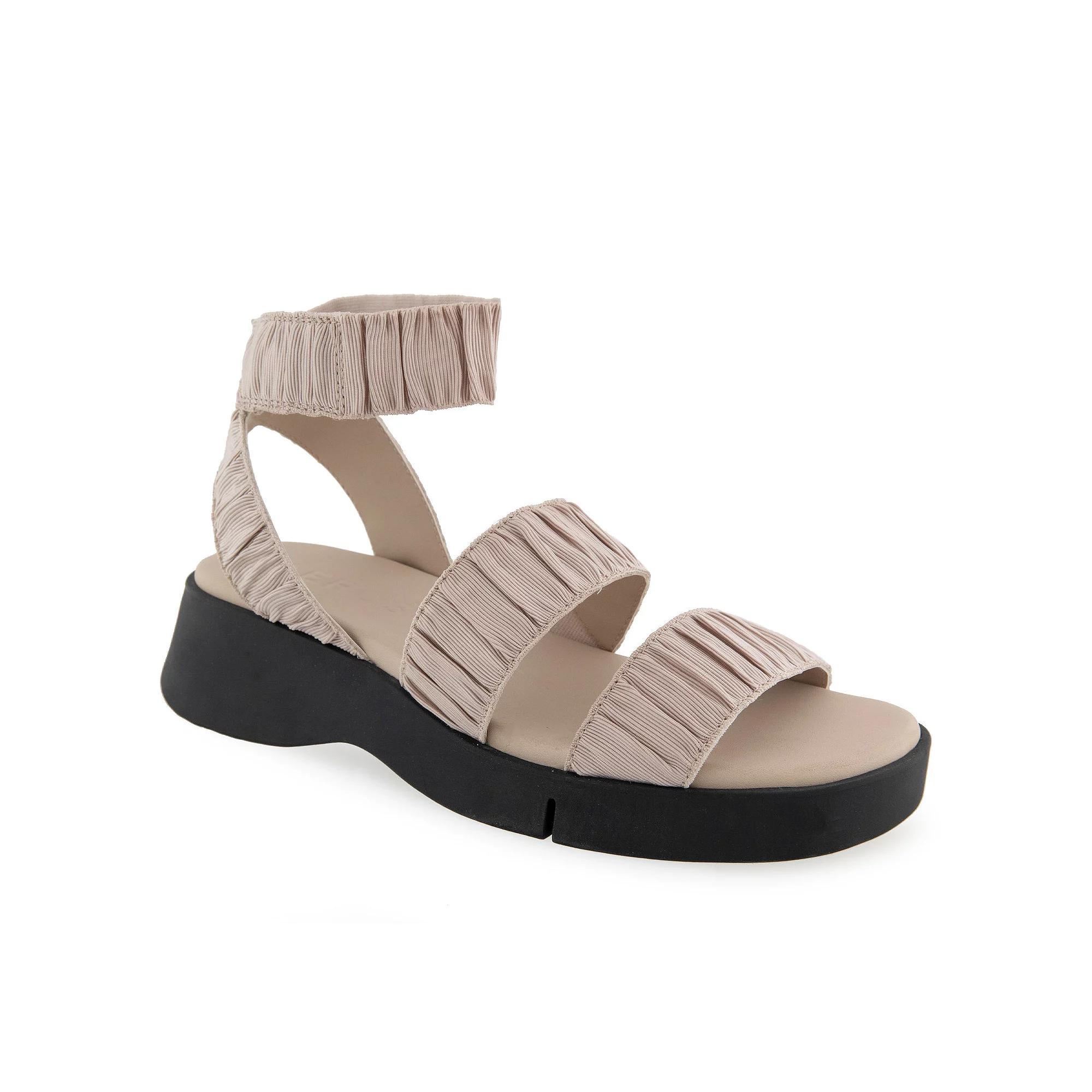 Aerosoles Fiona Womens Elastic Flatform Sandals Grey Product Image