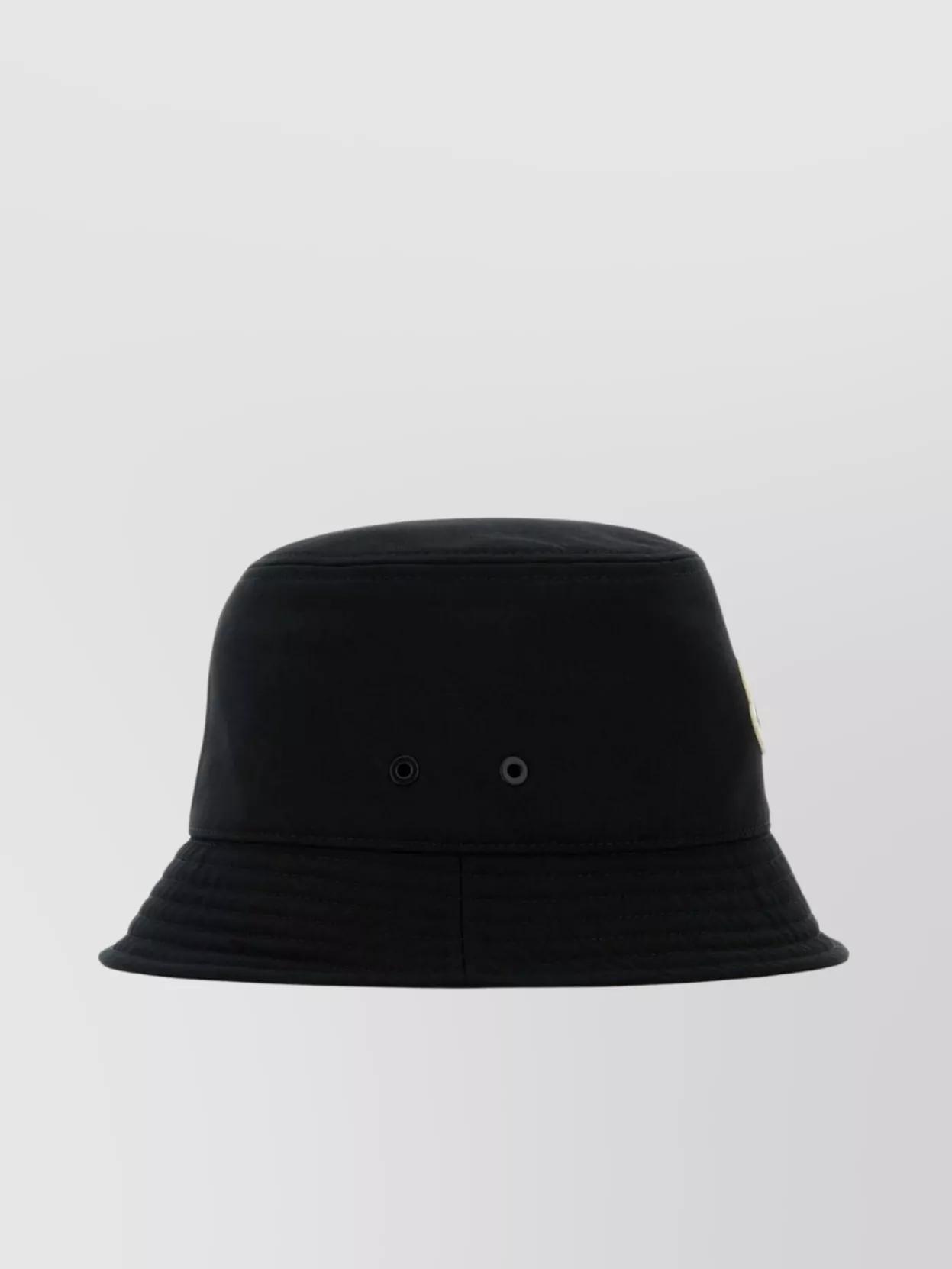MONCLER Cotton Blend Bucket Hat Accessories In Black Product Image