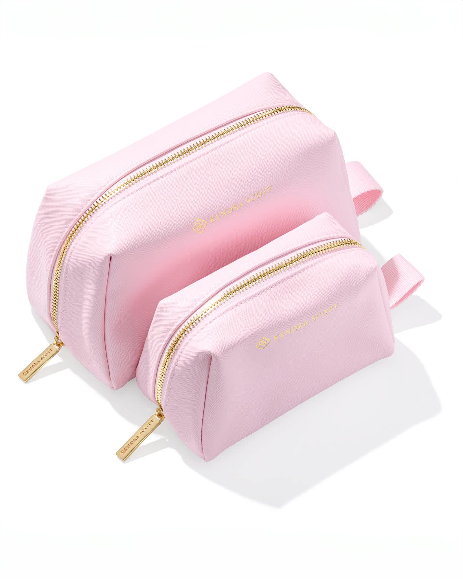Large Cosmetic Zip Case in Pink Product Image