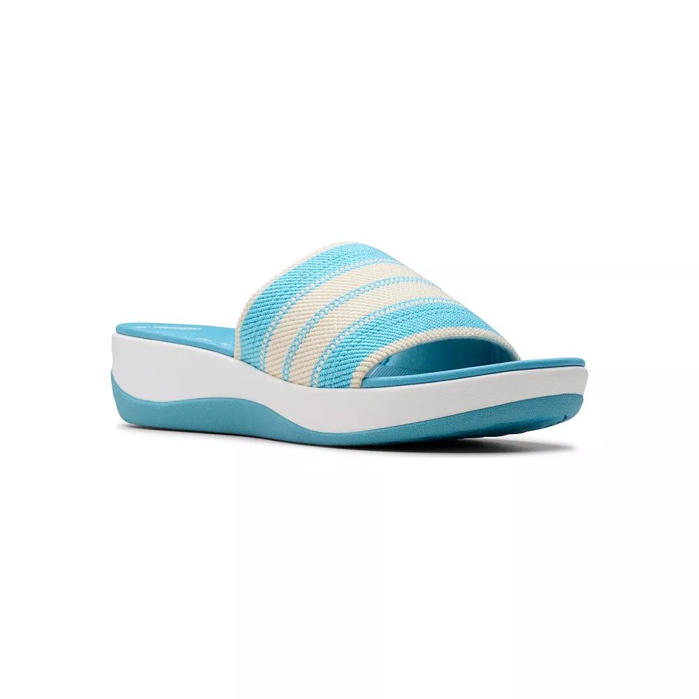 Clarks® Cloudsteppers Arla Hollis Women's Slide Sandals, Size: 12, Light Blue Product Image