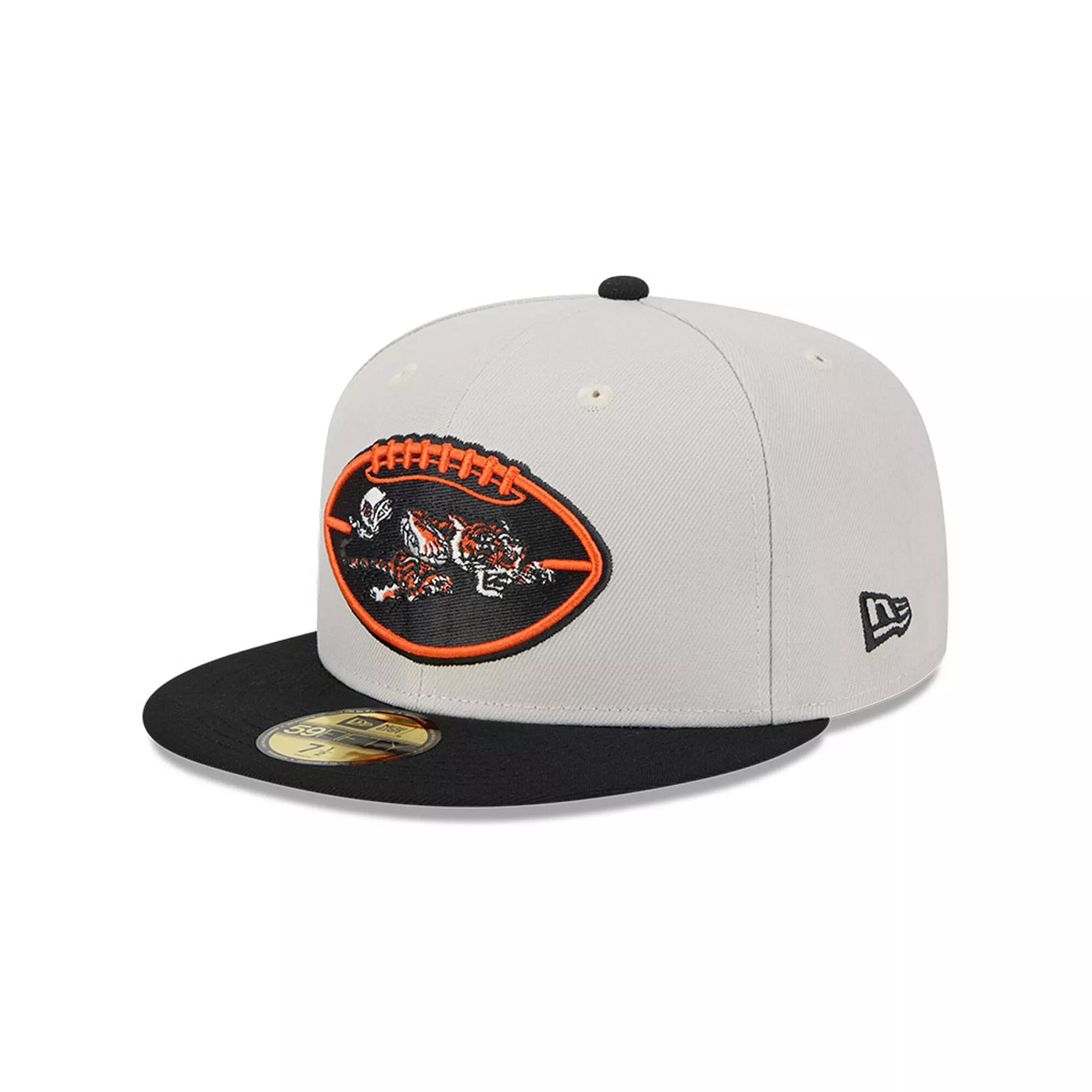 Men's New Era Stone/Black Cincinnati Bengals 2024 Sideline Historic 59FIFTY Fitted Hat, Size: 7 3/8, Team Product Image