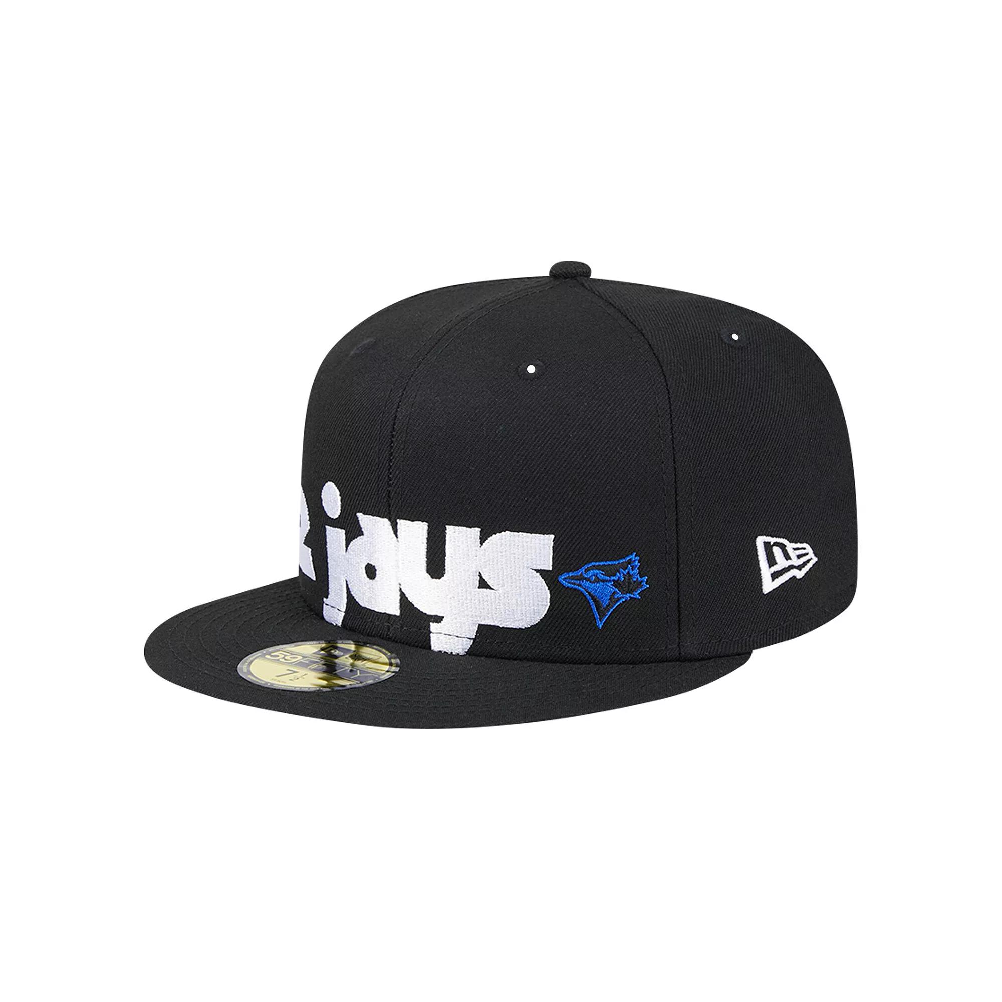 Men's New Era Black Toronto Blue Jays Checkered Undervisor 59FIFTY Fitted Hat, Size: 7 1/4, Jay Black Product Image