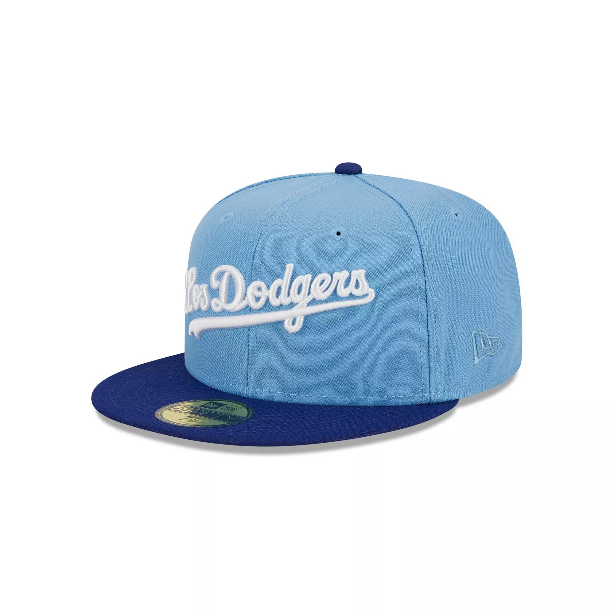 Men's New Era Light Blue Los Angeles Dodgers Cooperstown Collection Retro City 59FIFTY Fitted Hat,  Product Image