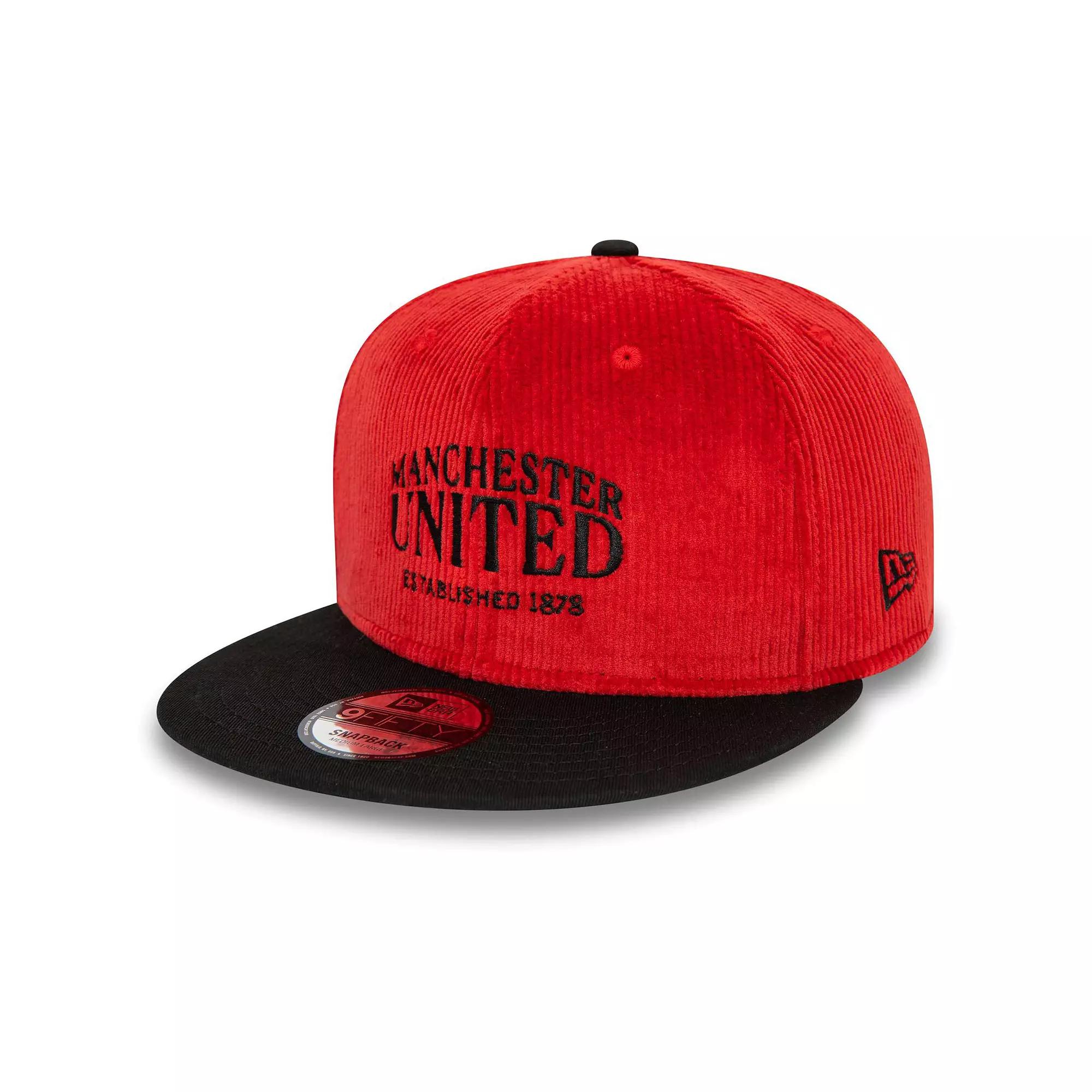 Men's New Era Red Manchester United Corduroy 9FIFTY Snapback Hat,  Product Image