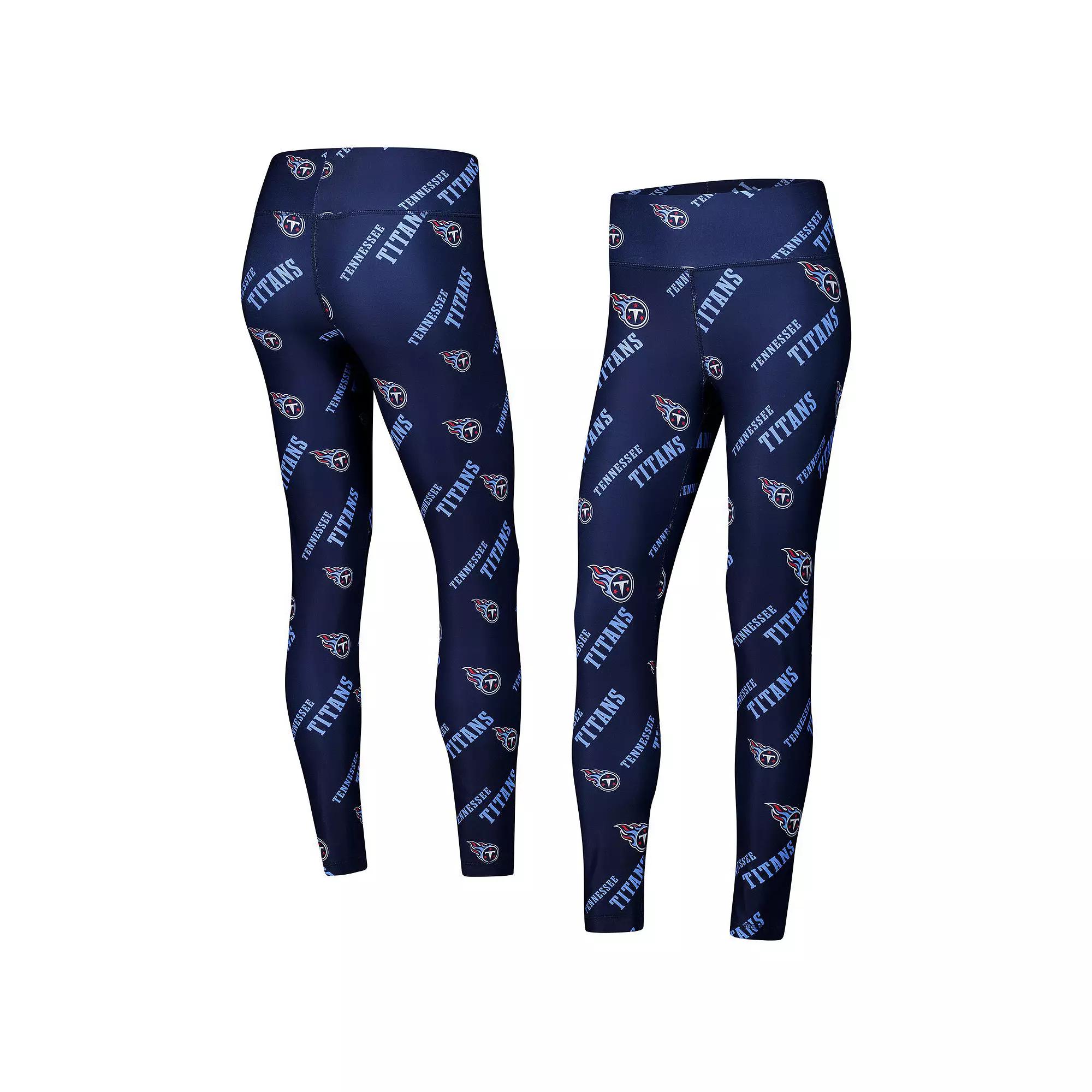 Women's Concepts Sport Navy Tennessee Titans Breakthrough Allover Print Knit Leggings,  Product Image