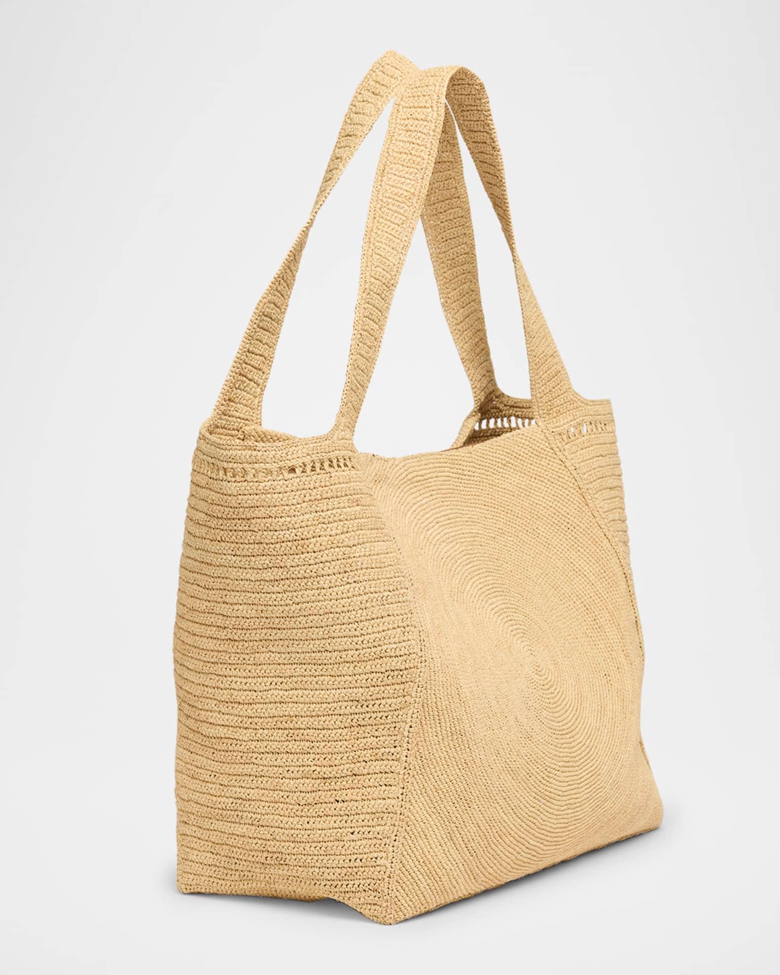 Logo Crochet Raffia Tote Bag Product Image