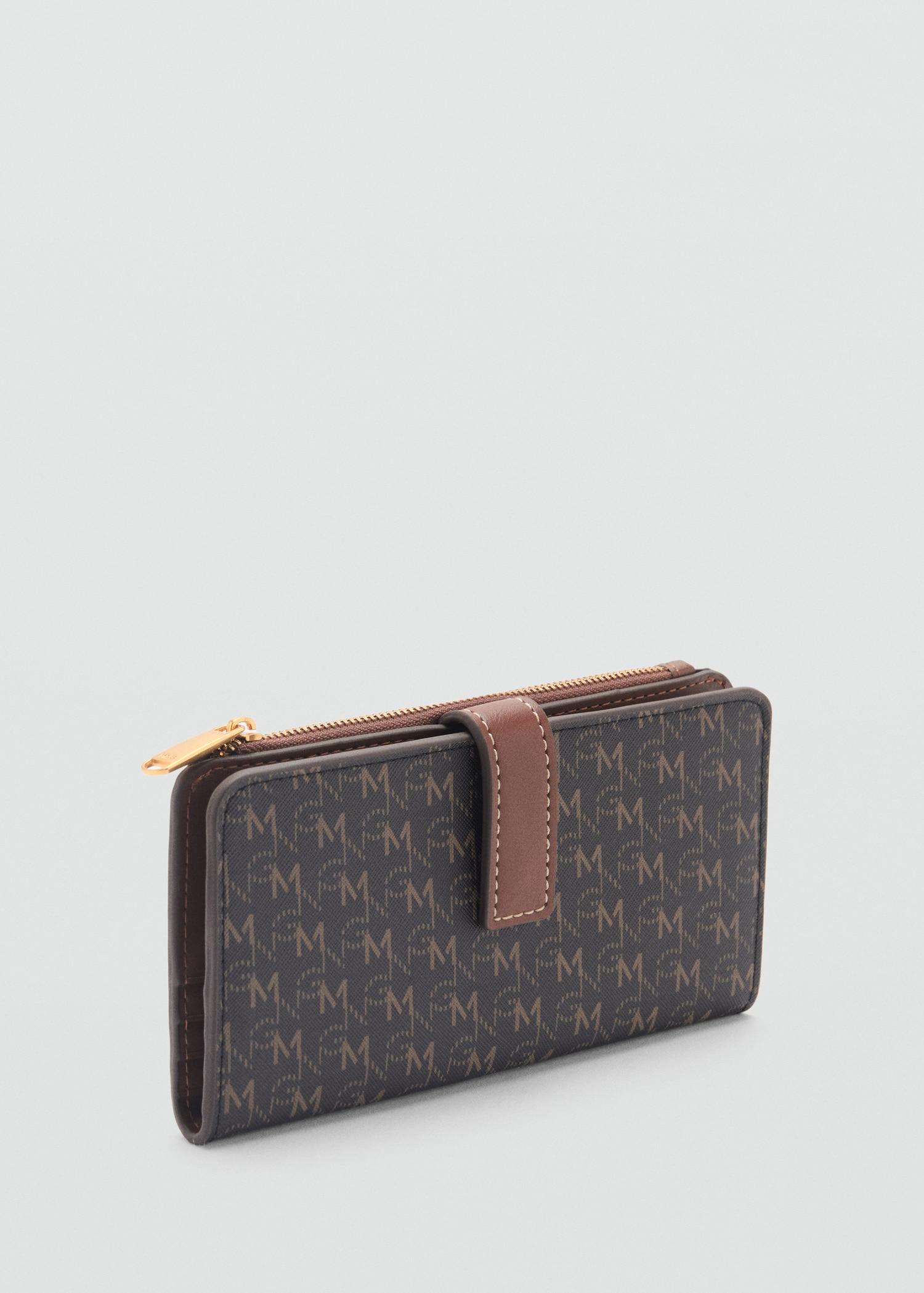 Wallet with printed logo - Women | MANGO USA Product Image