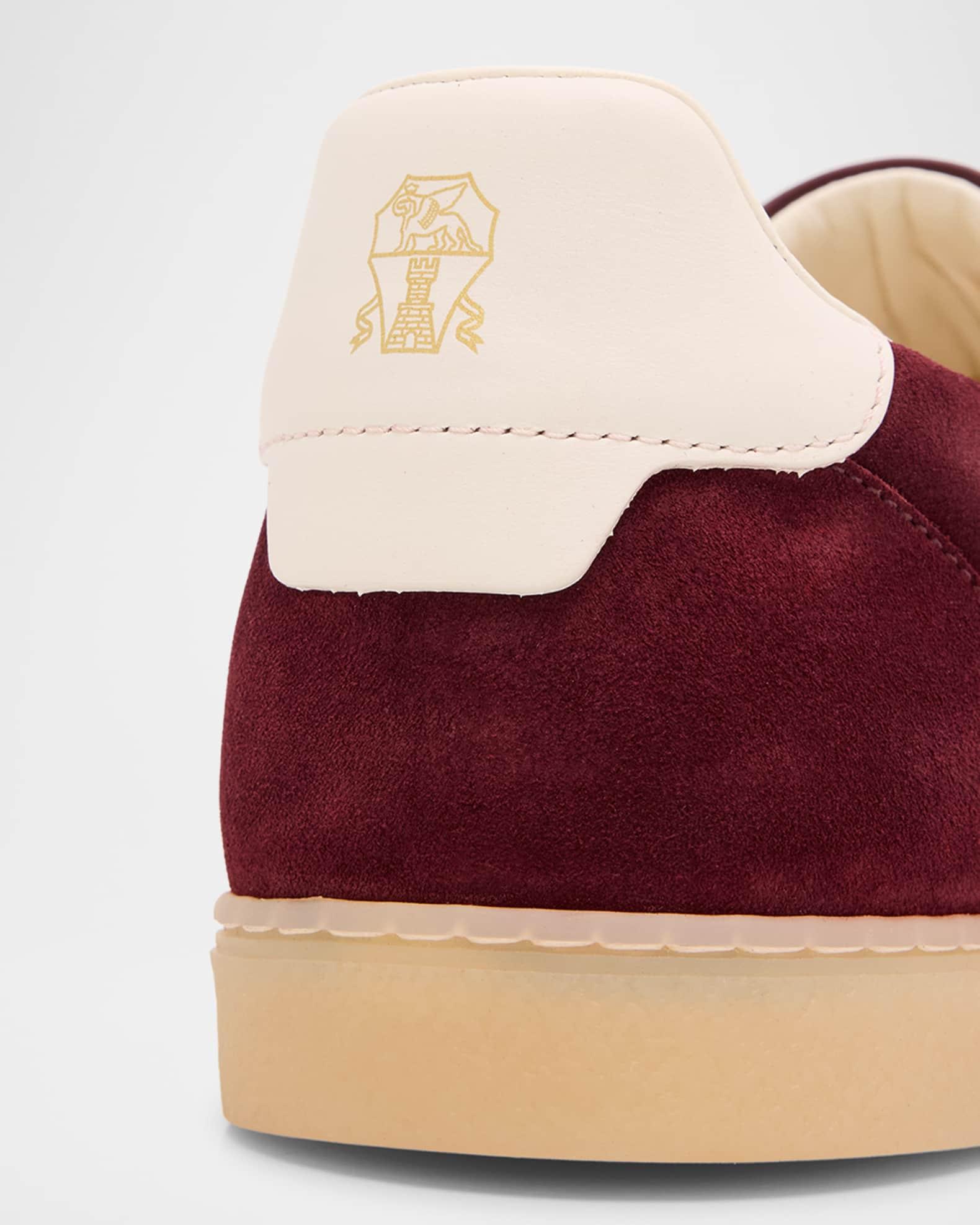 Men's Suede T-Toe Low-Top Sneakers Product Image