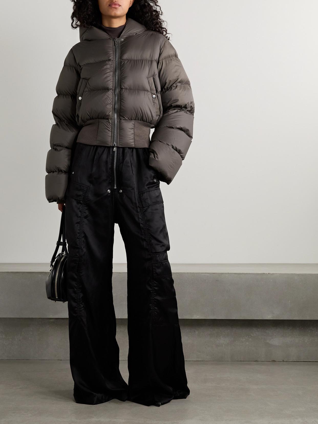 RICK OWENS Bomber Jacket Puffer Jackets Gray In Multi Product Image