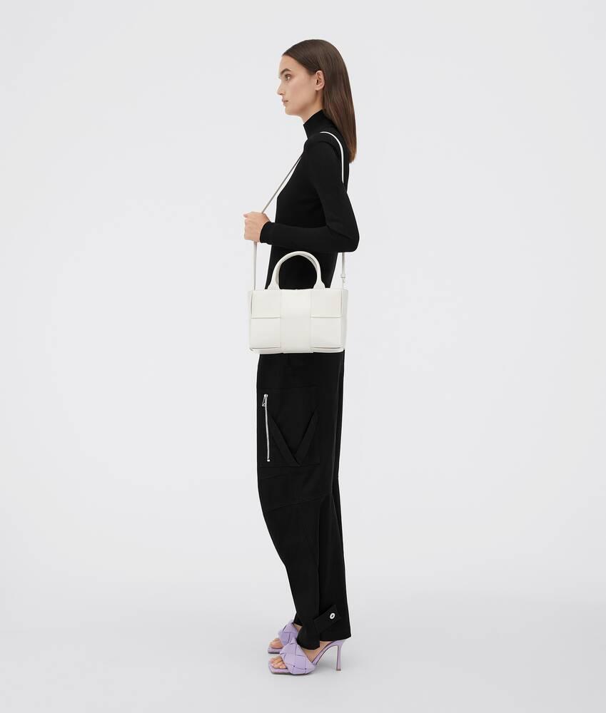 Mini Arco Tote in White Product Image