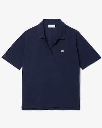 Relaxed Fit Fluid Piqué Polo Shirt Product Image