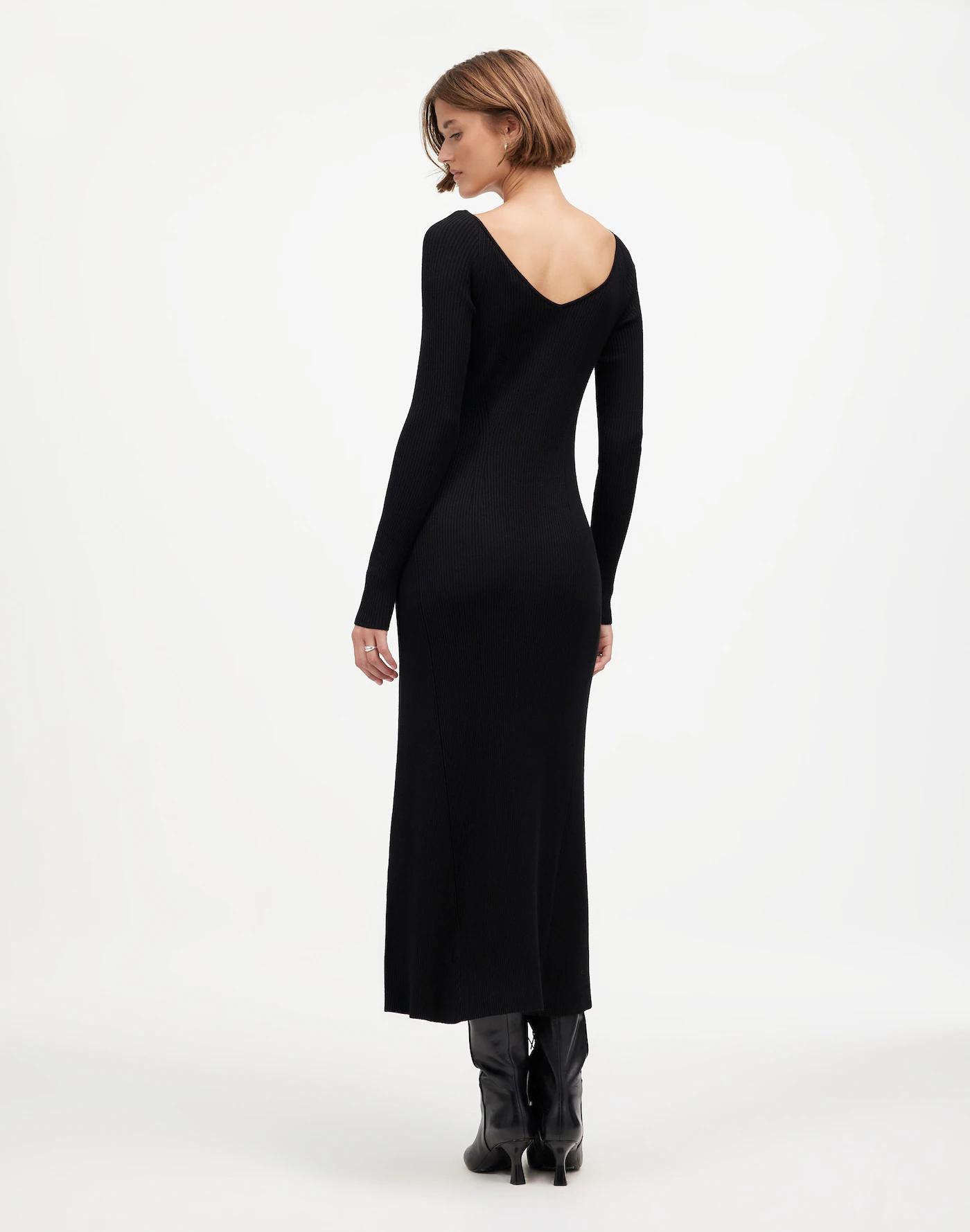 The Signature Knit V-Neck Midi Dress Product Image