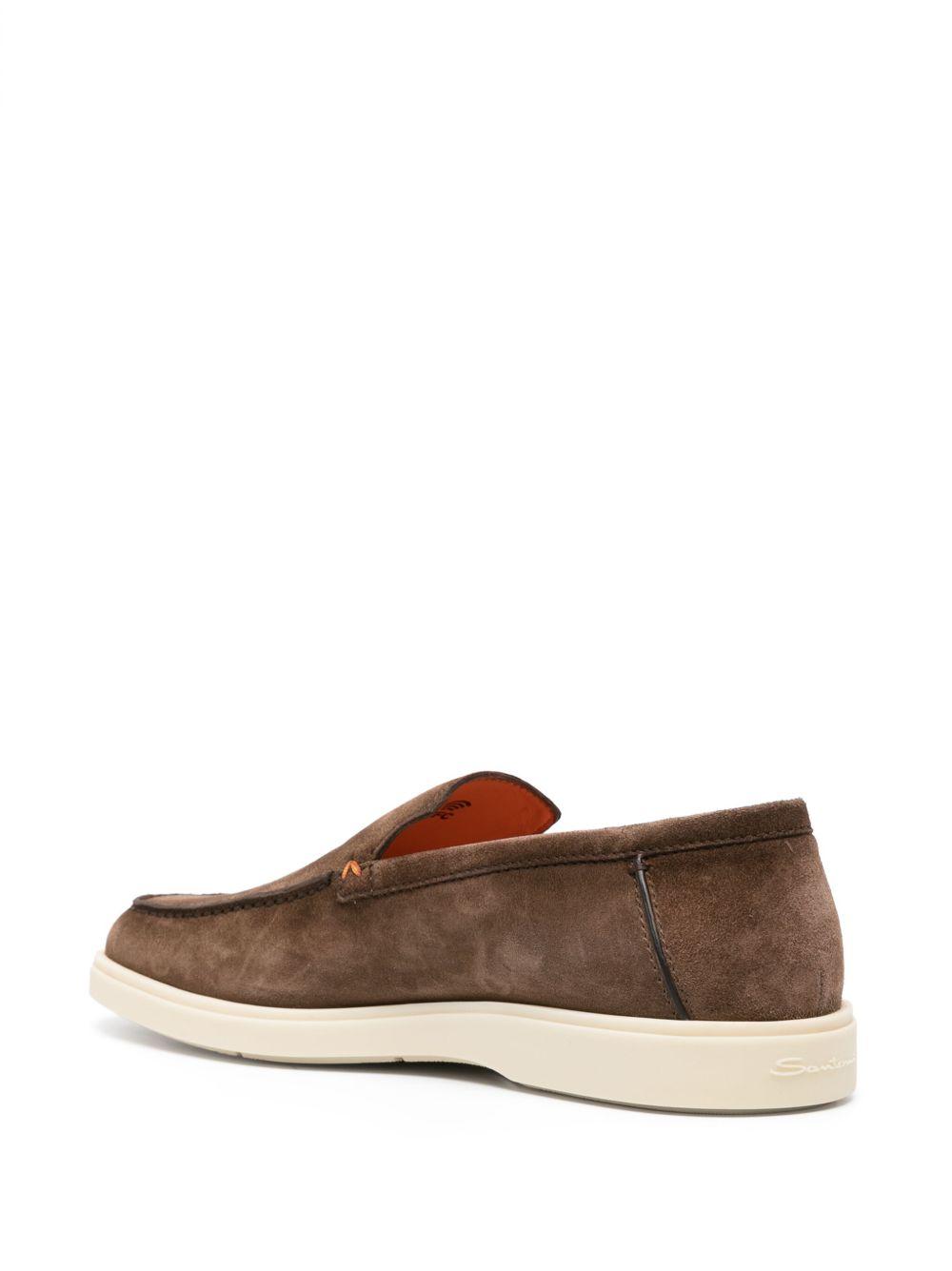 almond-toe suede loafers Product Image