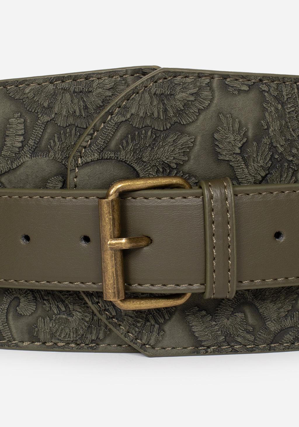 Cypress Paisley Debossed Buckled Waist Belt Product Image