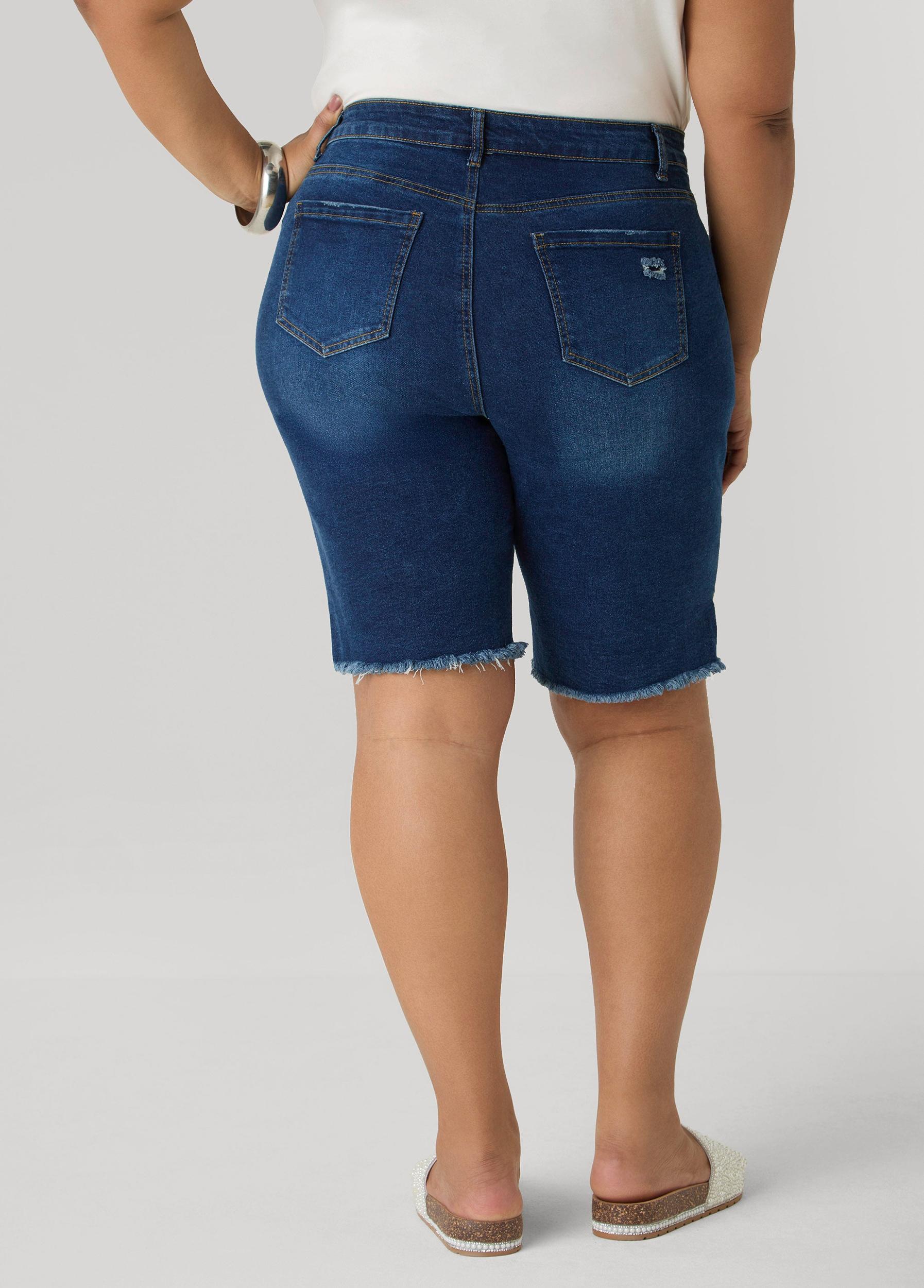 Distressed Denim Shorts Product Image