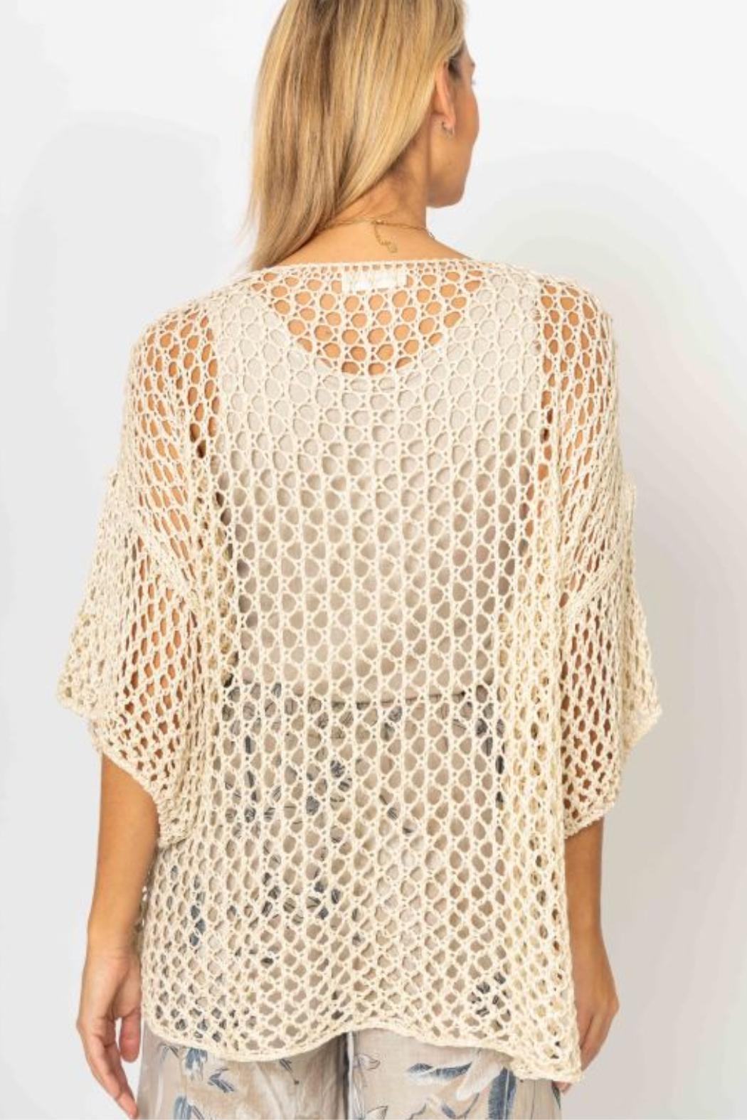 Crochet Sweater w/ Gold Star Product Image