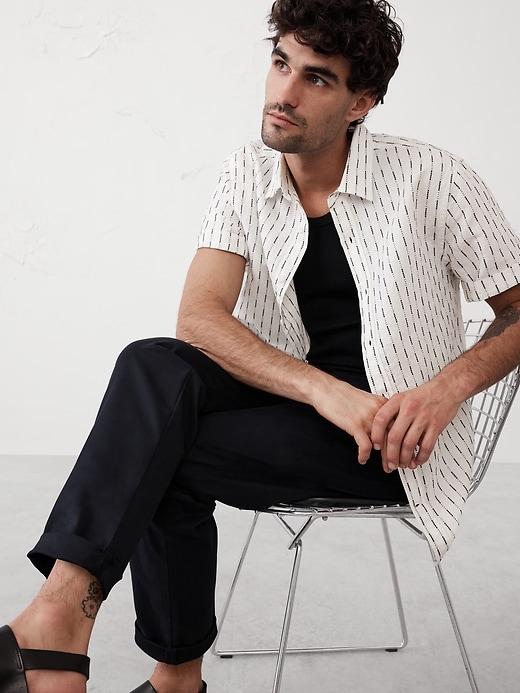 Slim Linen-Blend Shirt Product Image