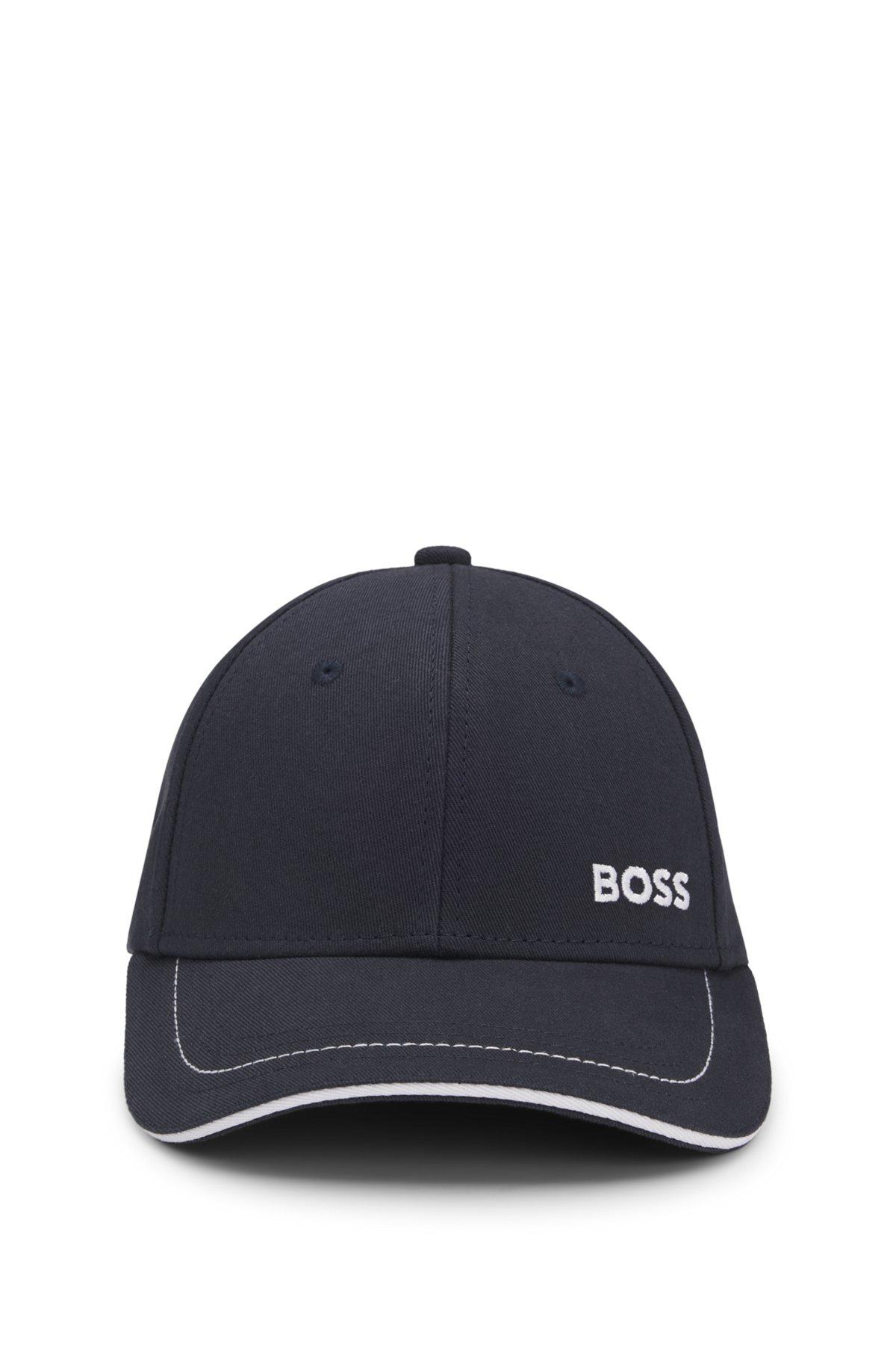 BOSS - Cotton-twill cap with embroidered logo - Dark Blue Product Image
