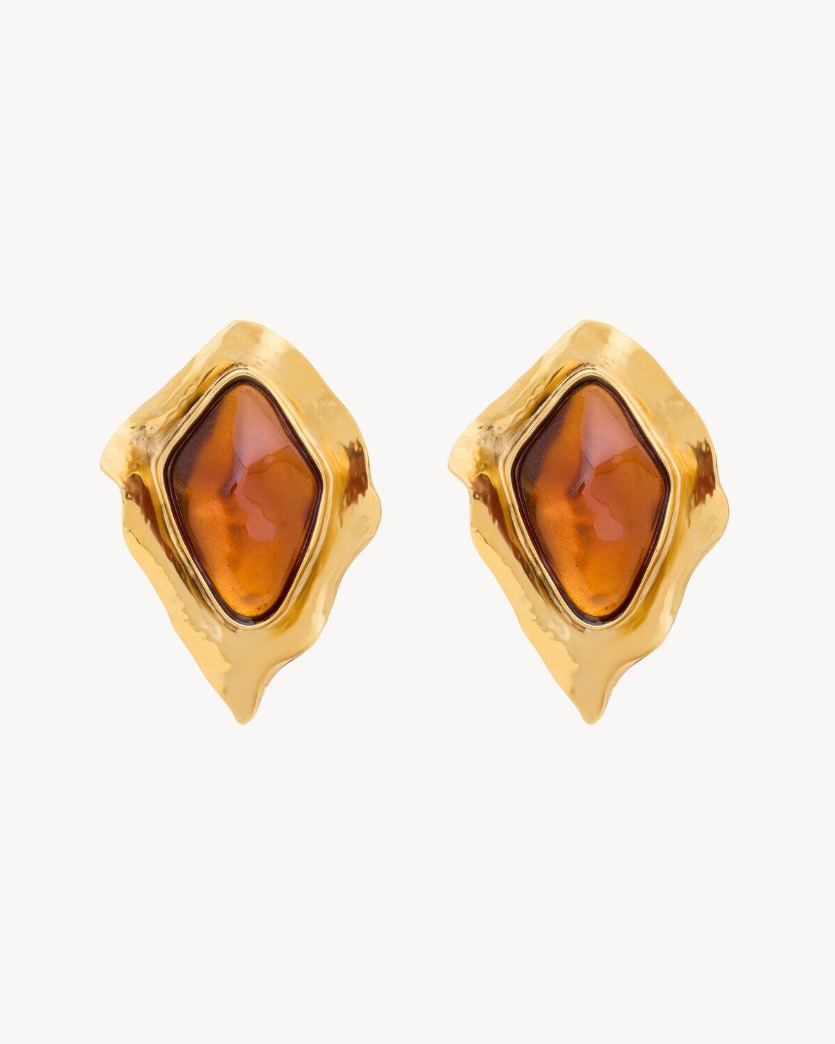 cabochon earrings in resin and metal Product Image