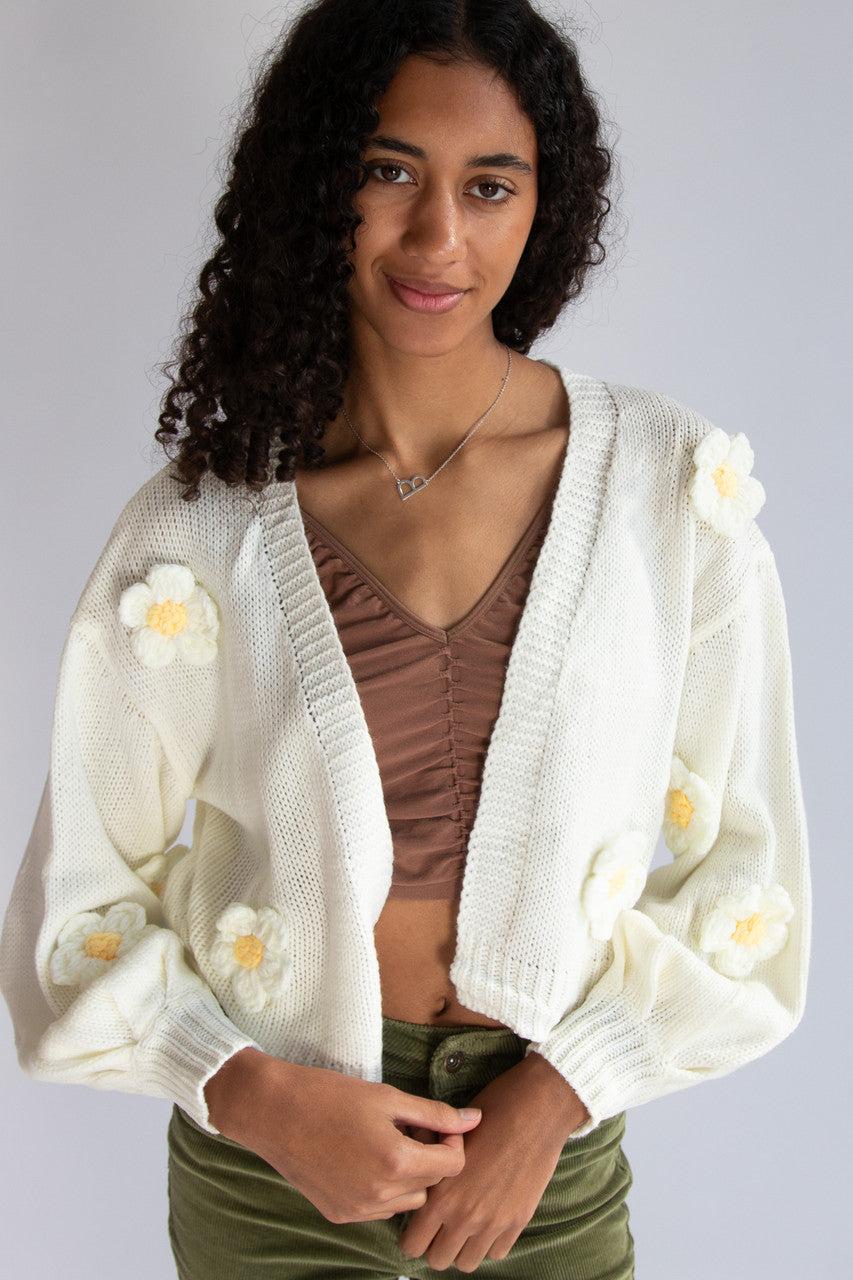 3D Daisy Cardigan Product Image