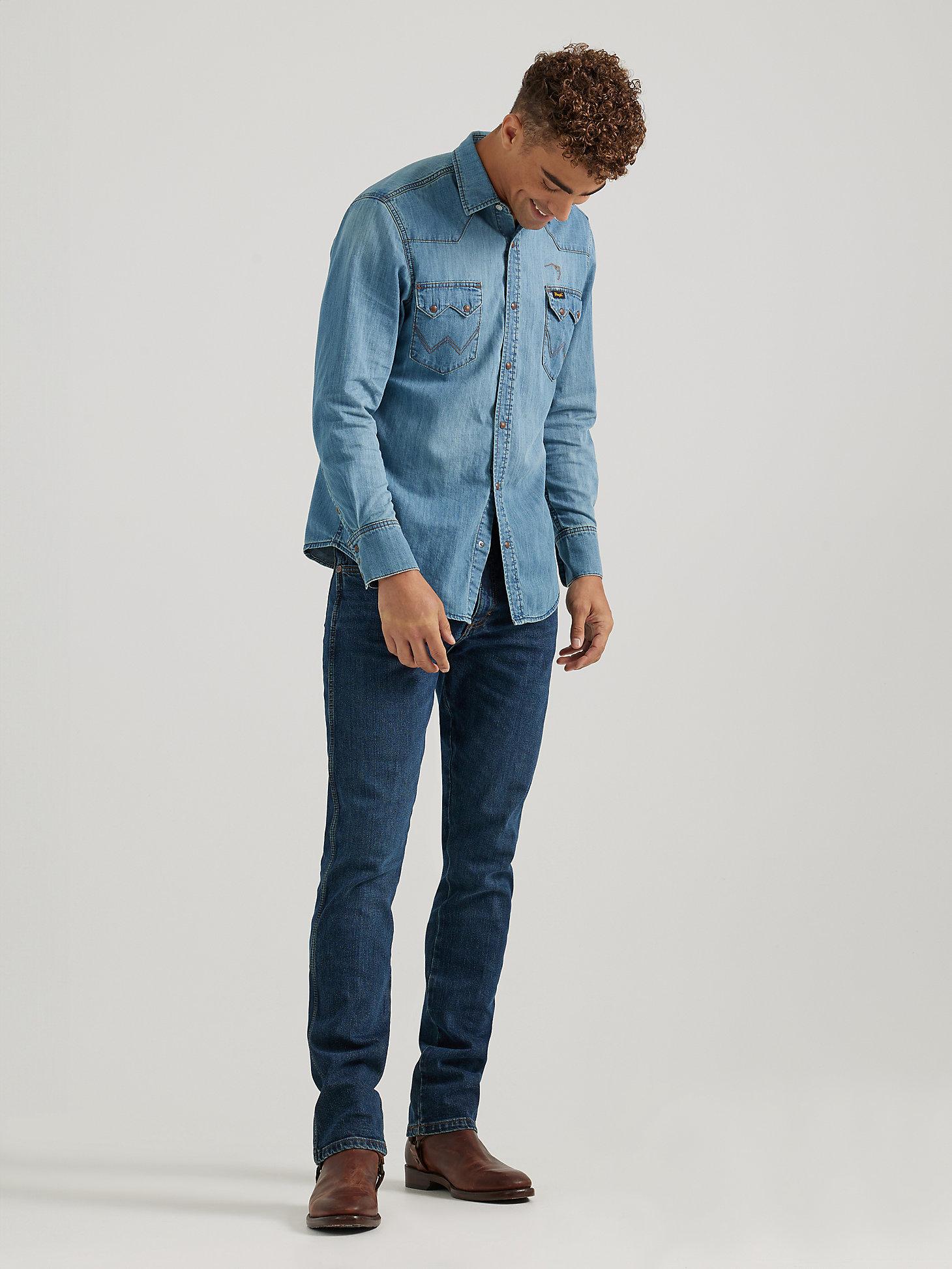 Wrangler x Buffalo Trace™ Men's Revival Shirt in Indigo Product Image
