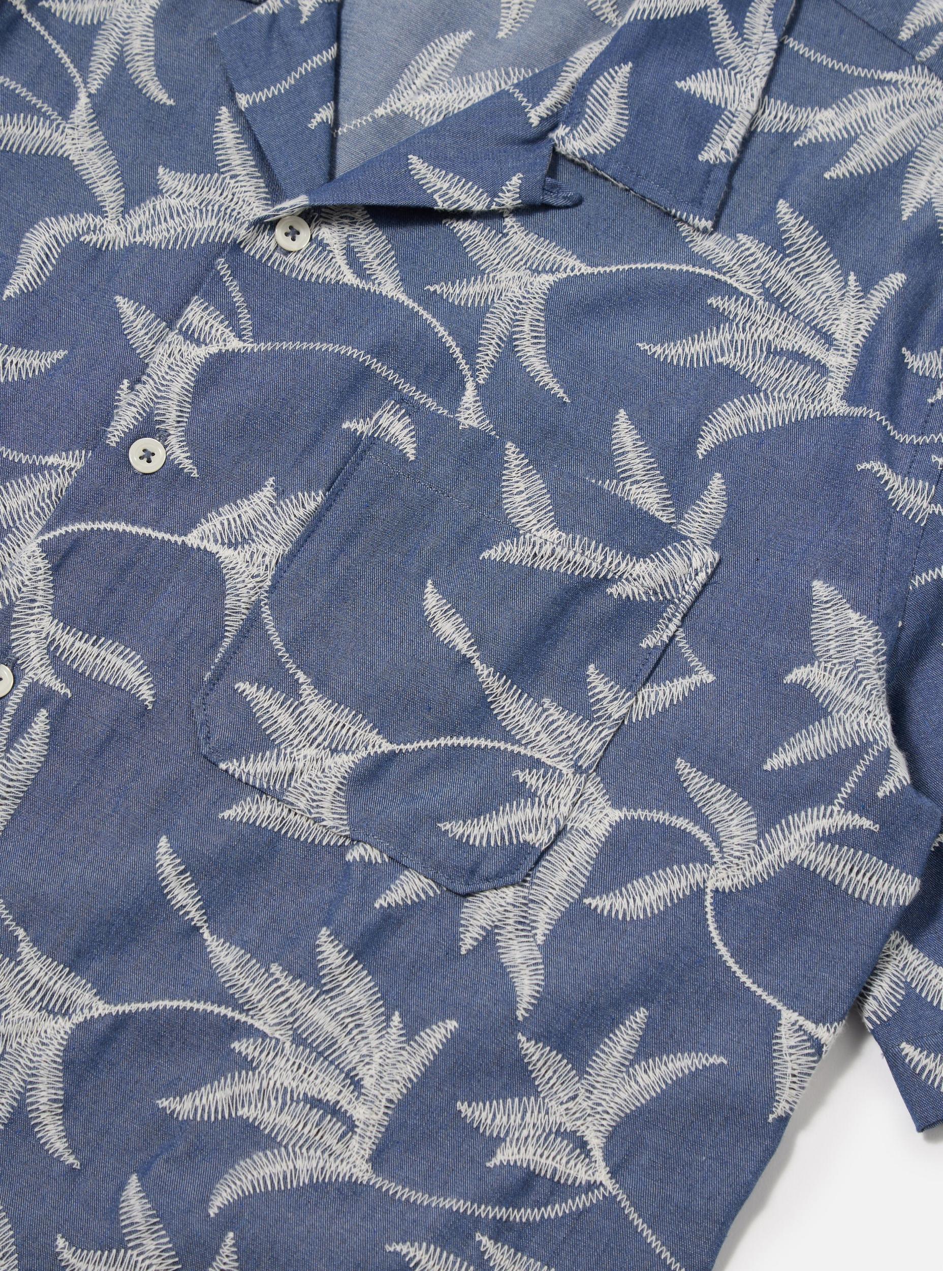 Indigo Summer Jungle Cotton Road Shirt Product Image