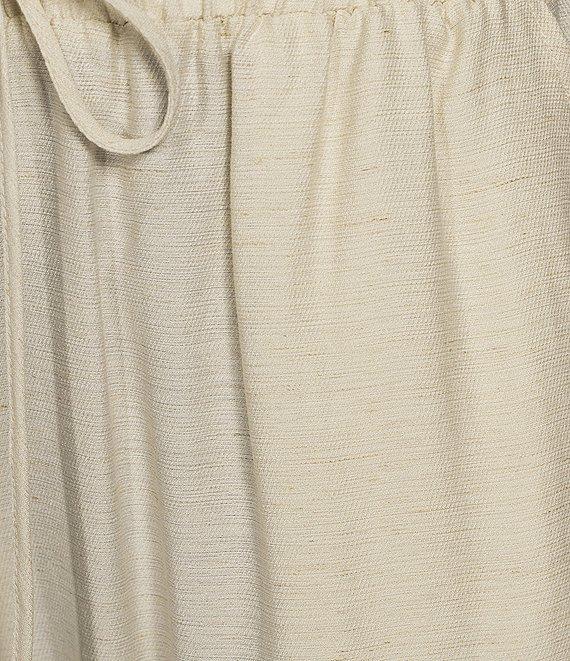 Blu Pepper Tie Cinch Elastic Waist Flat Front Full Length Pull-On Pants Product Image