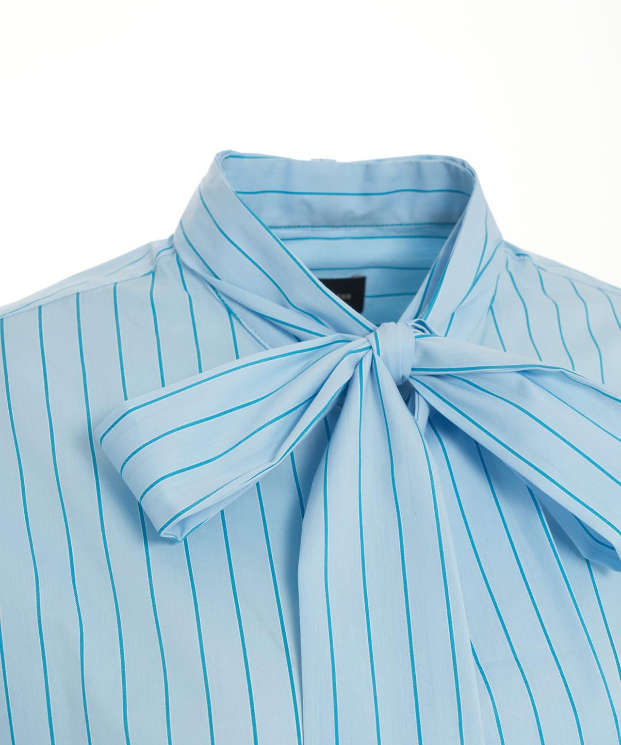 Striped blouse with bow collar Product Image