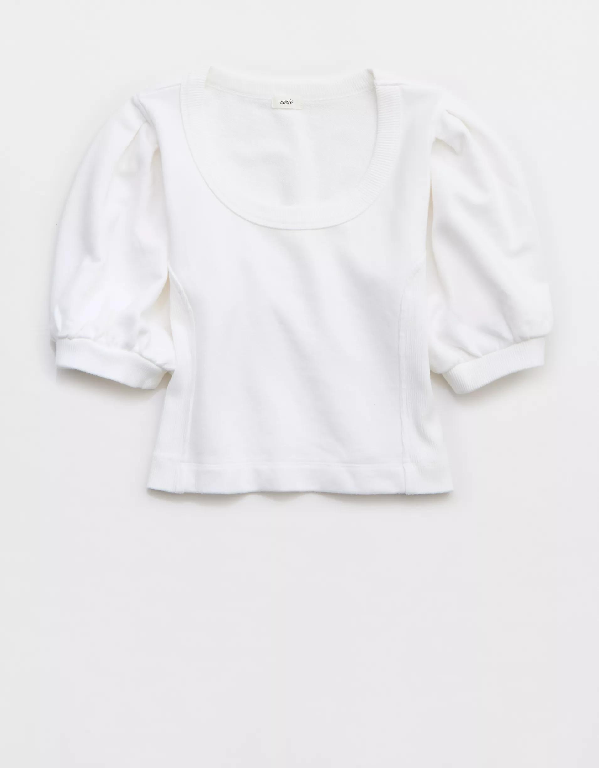 Aerie Seams Right Short Sleeve Sweatshirt Product Image