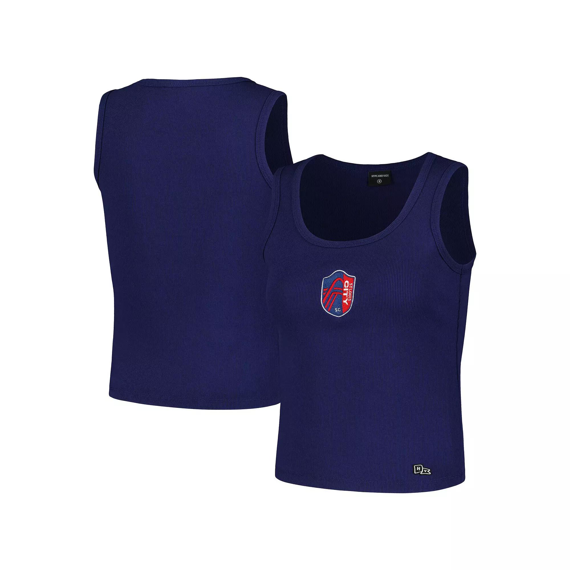 Women's Hype and Vice Navy St. Louis City SC Scoop Neck MVP Tank Top,  Product Image