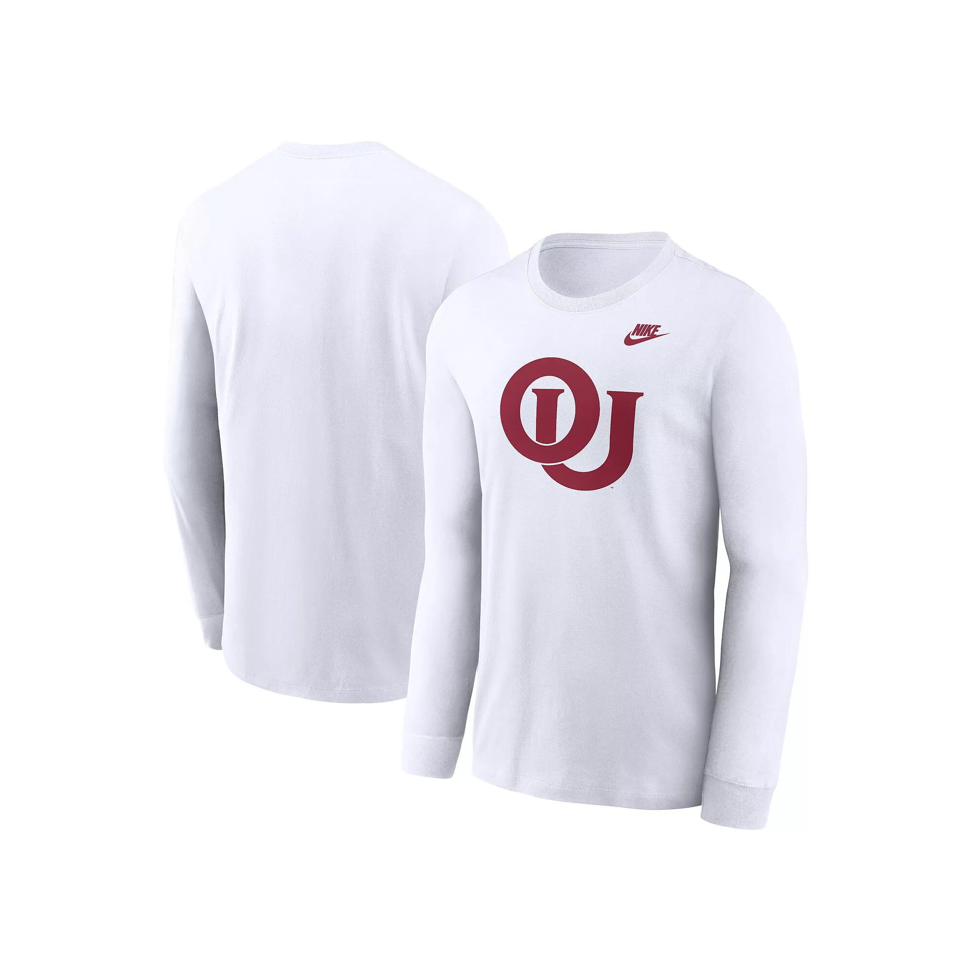 Men's Nike White Oklahoma Sooners Legacy Primary Logo Long Sleeve T-Shirt, Size: 3XL Product Image