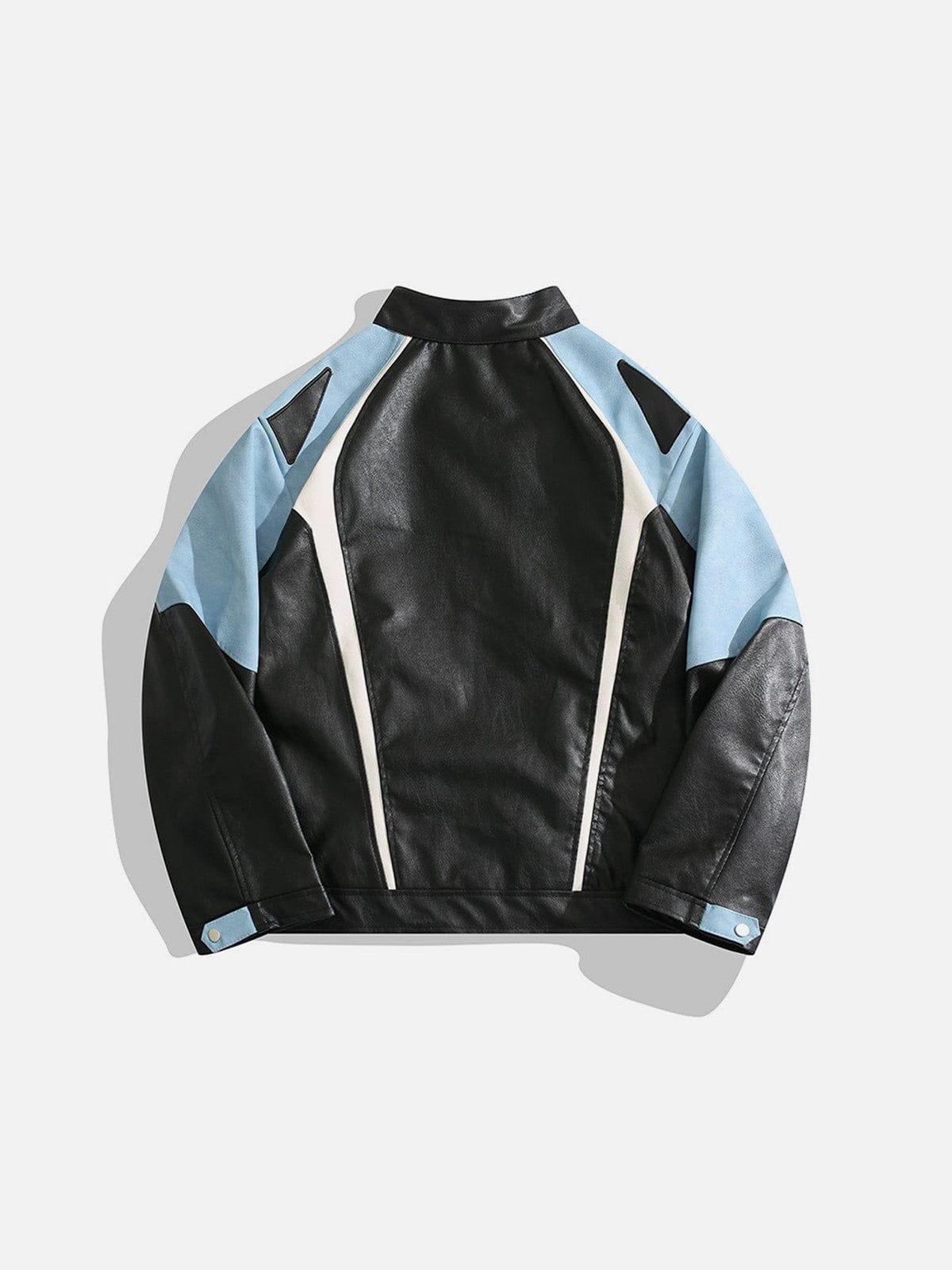 Aelfric Eden Faux Leather Moto Jacket Product Image